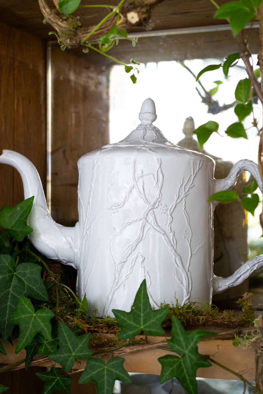 Eva Climbing Branches Tea Pot by Astier de Villatte, 24.5cm