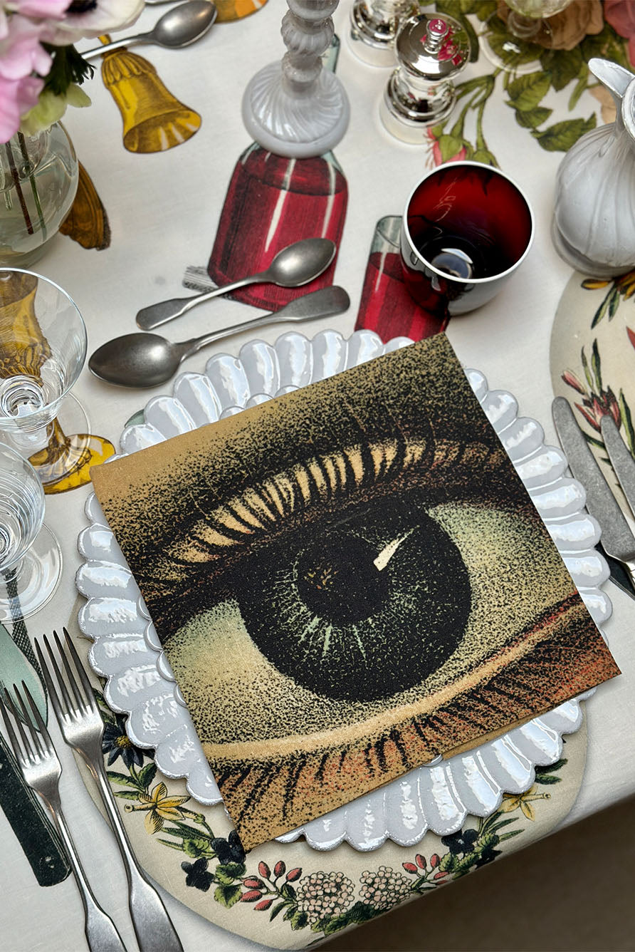 S&B x John Derian 'Eye' Linen Napkin, 50x50cm