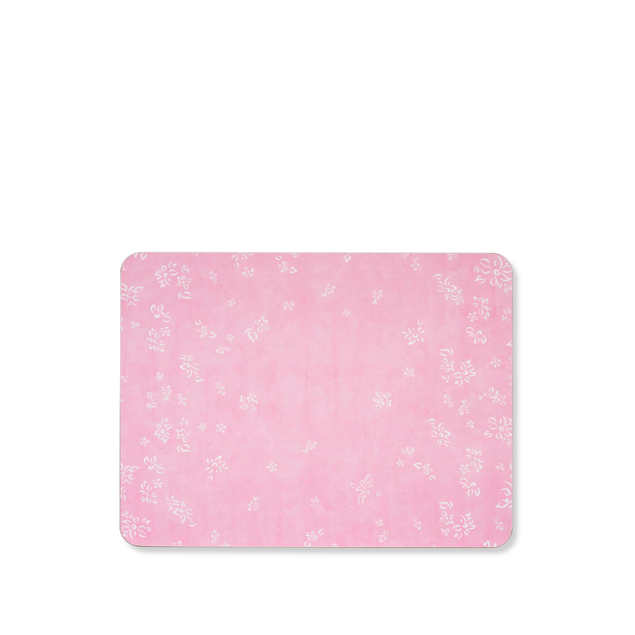 Falling Flower Cork-Backed Placemat in Pale Pink, 29 x 38cm