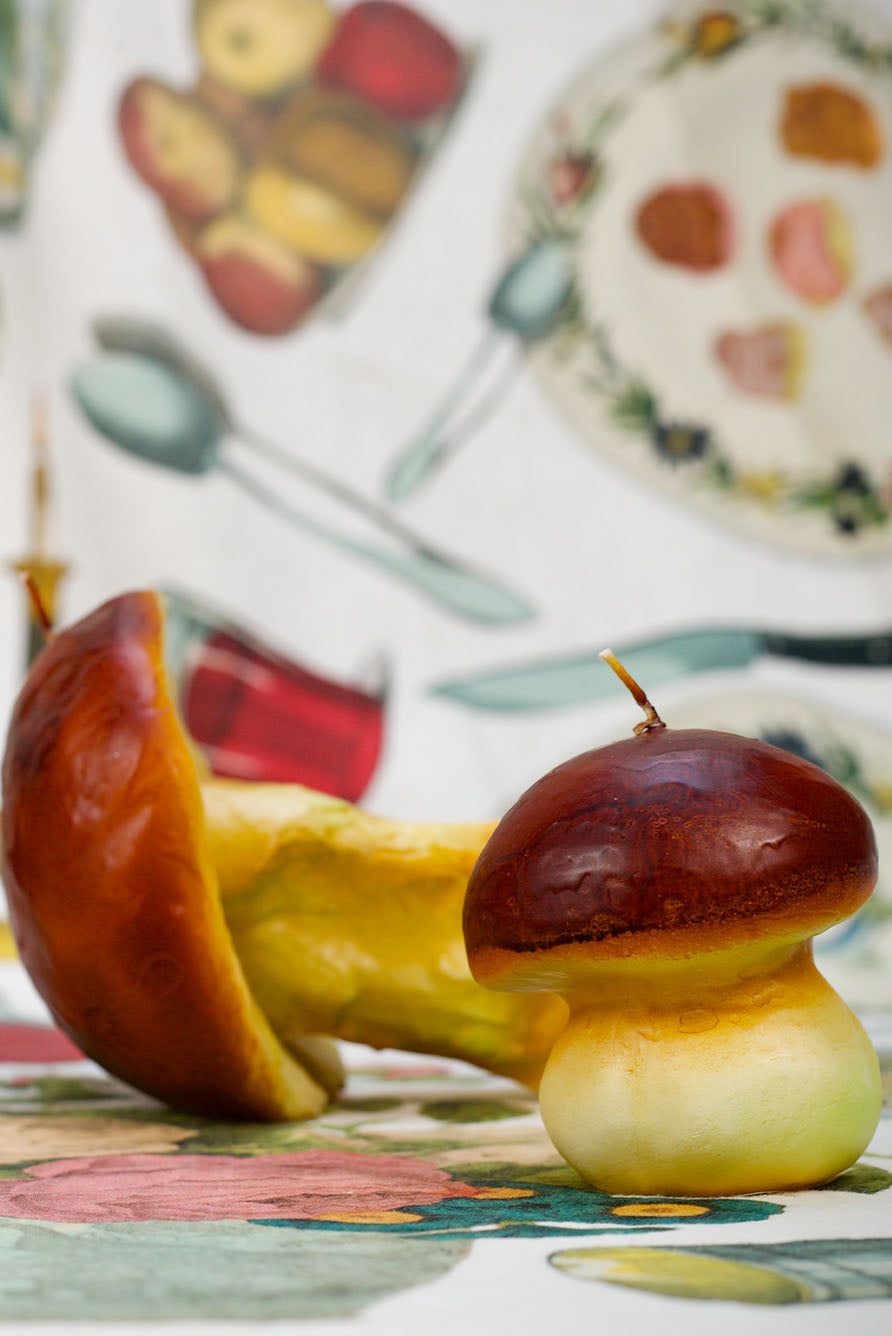 Mushroom Decorative Candle, 18cm