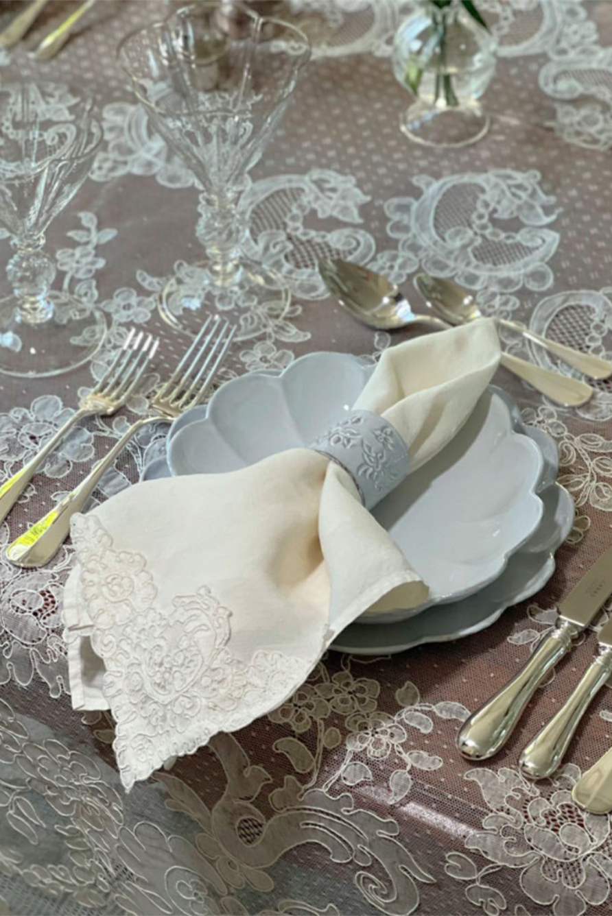 Poppy Dinner Plate by Astier de Villatte, 24.5cm