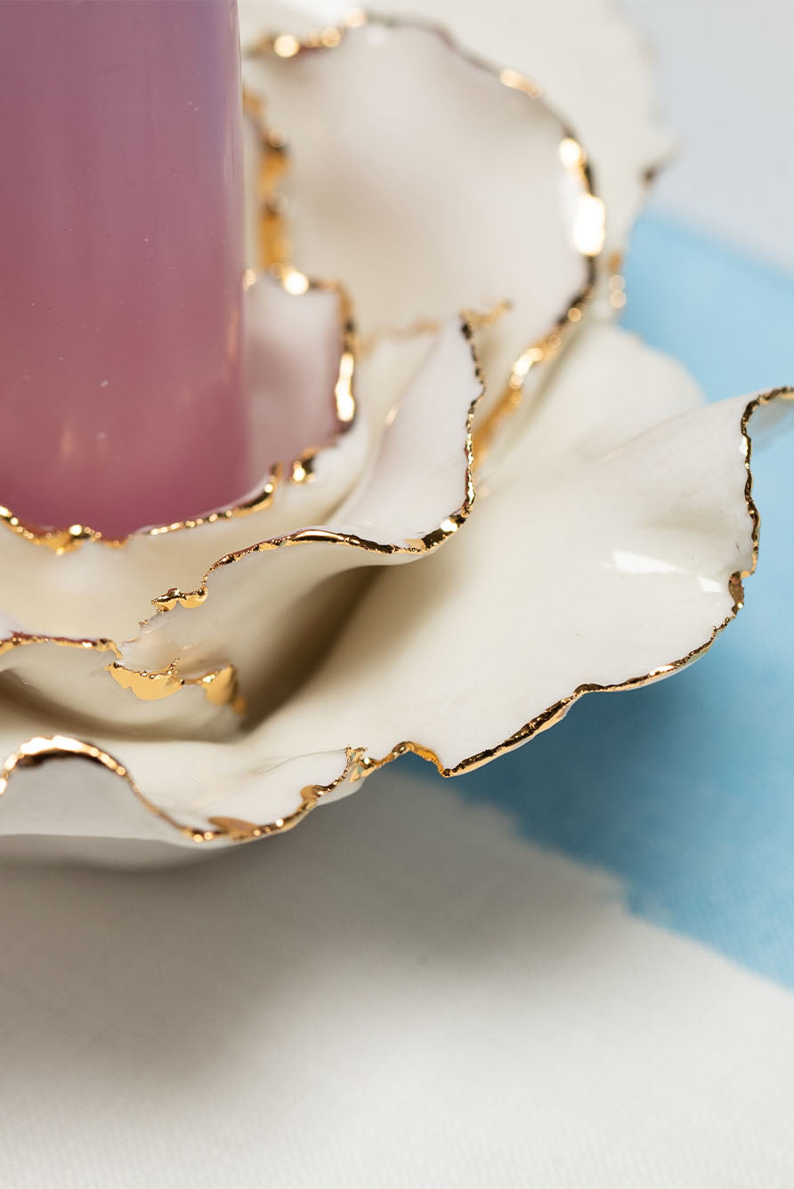 HB Flower Candle Holder, 14cm