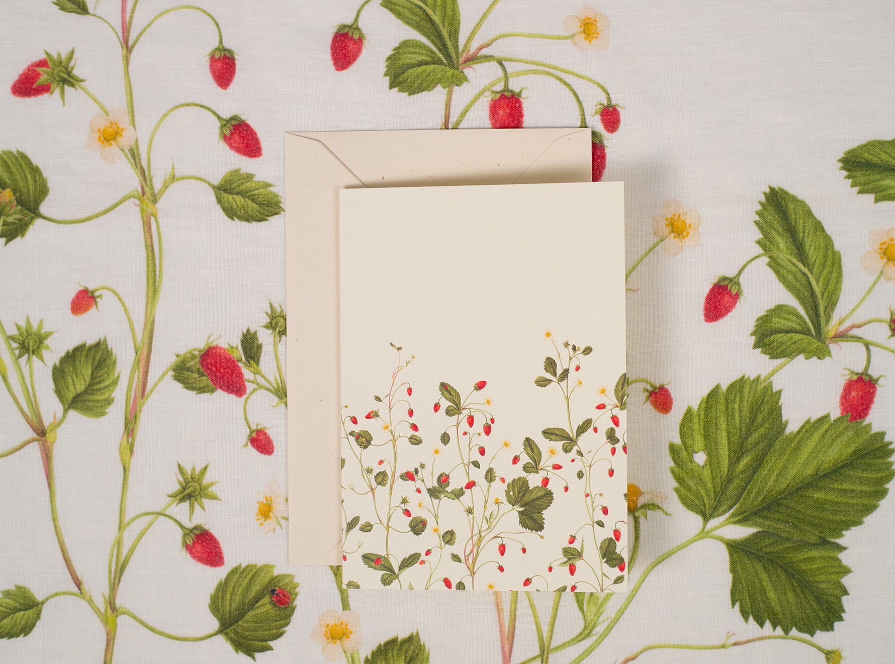 'Fraises des Bois' Greeting Card, 15cm x 10cm (A6)