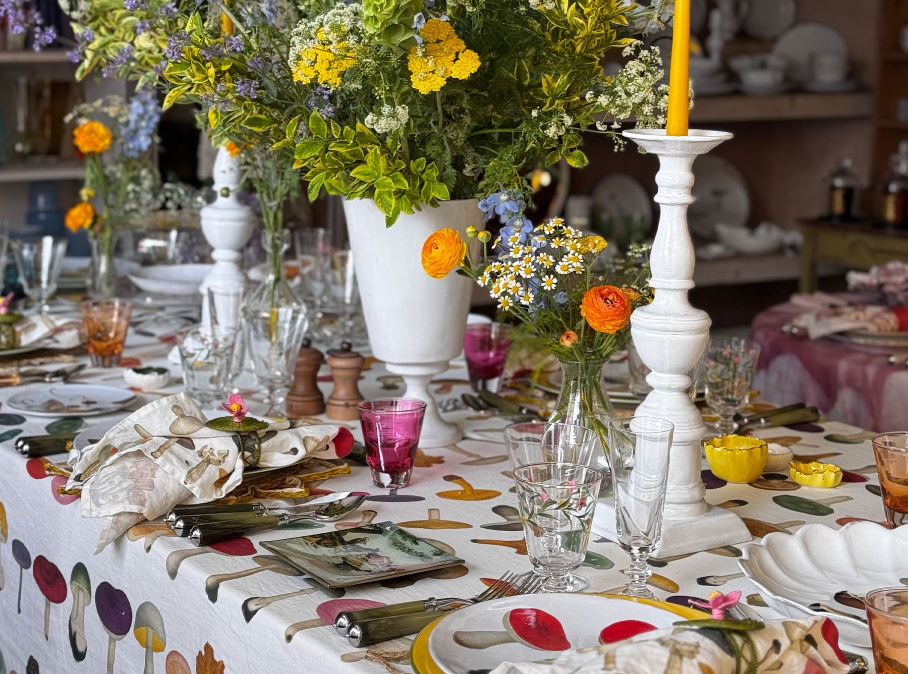 Bolet Rude Mushroom Dinner Plate by Astier de Villatte, 26.5cm