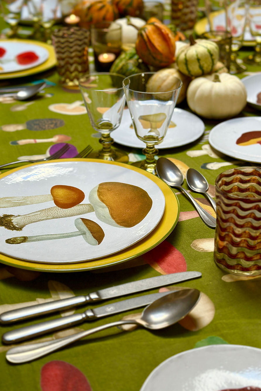 Bolet Rude Mushroom Dinner Plate by Astier de Villatte, 26.5cm