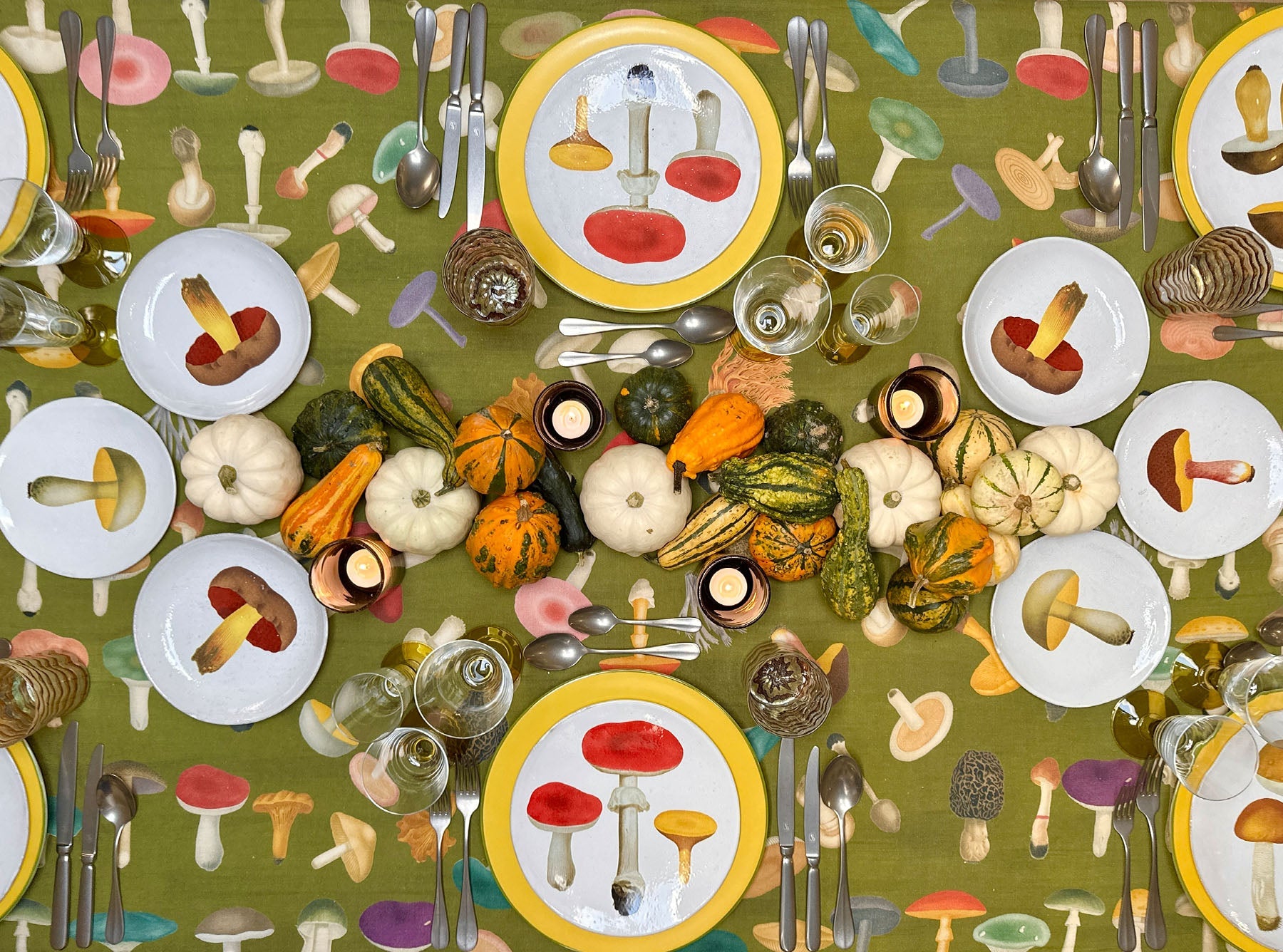 Bolet Rude Mushroom Dinner Plate by Astier de Villatte, 26.5cm