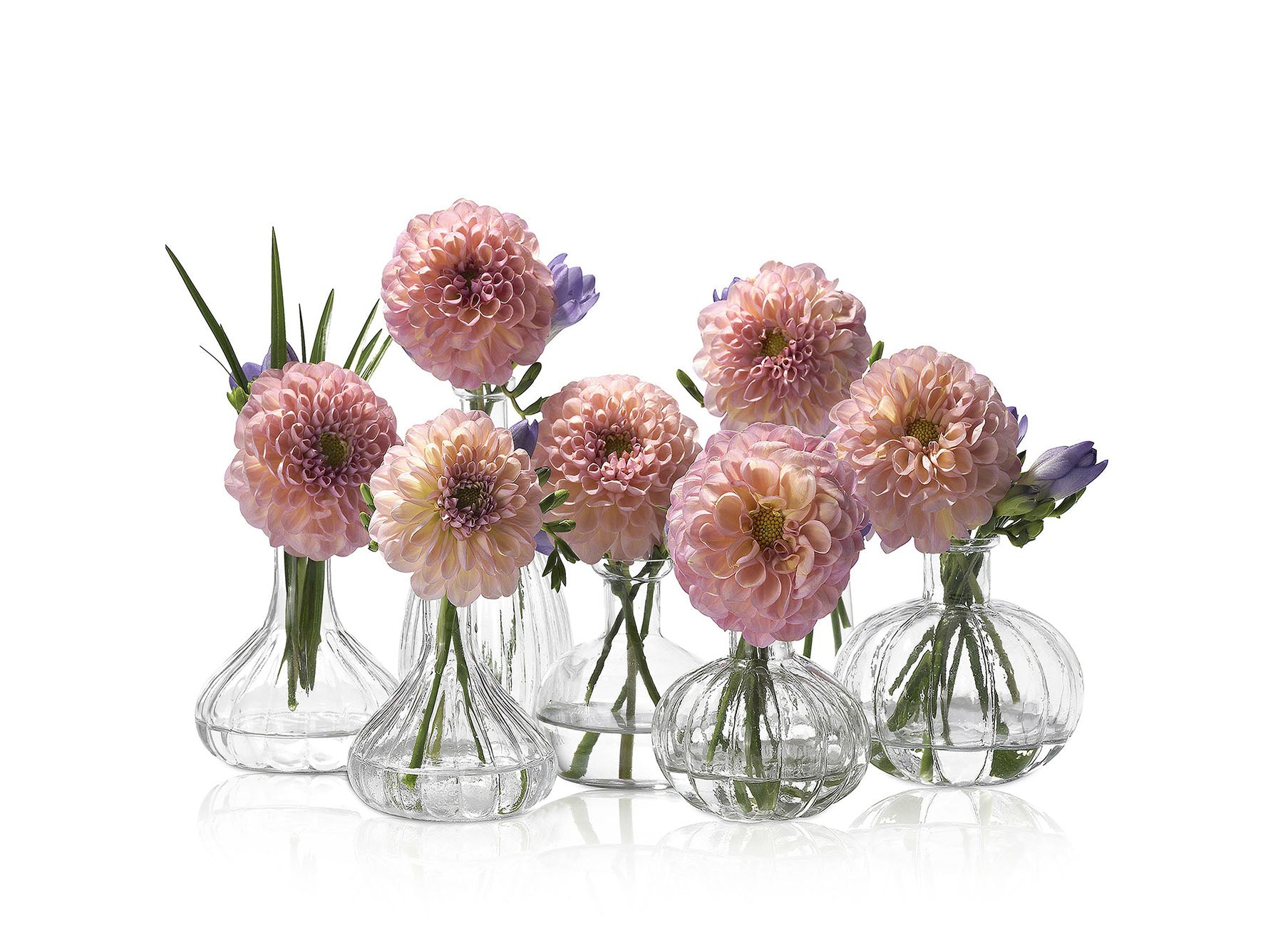 Glass Flower Vase - Eleanor, 10cm x 10.5cm