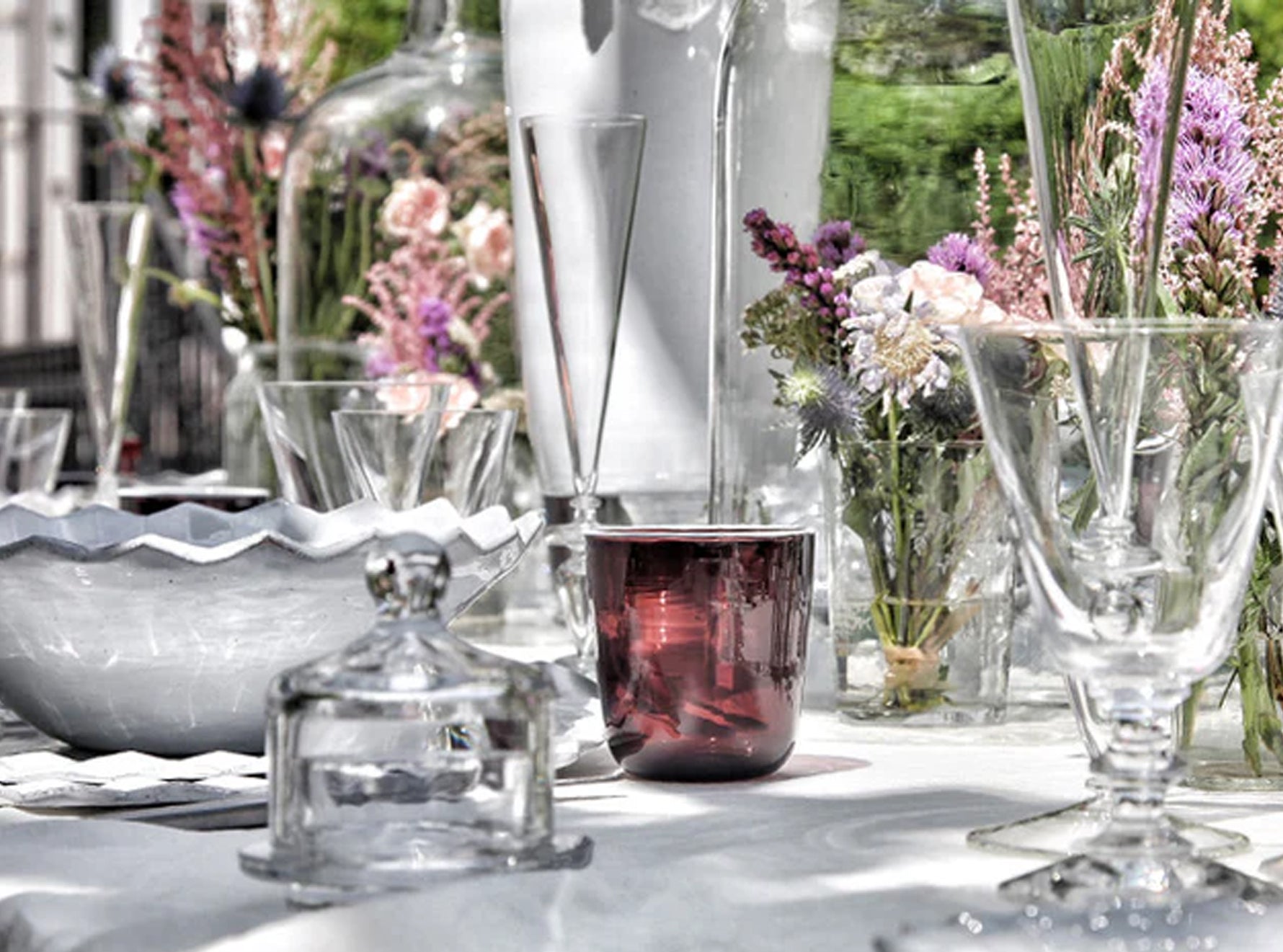 Handblown Bumba Glass Tumbler in Grape, 30cl