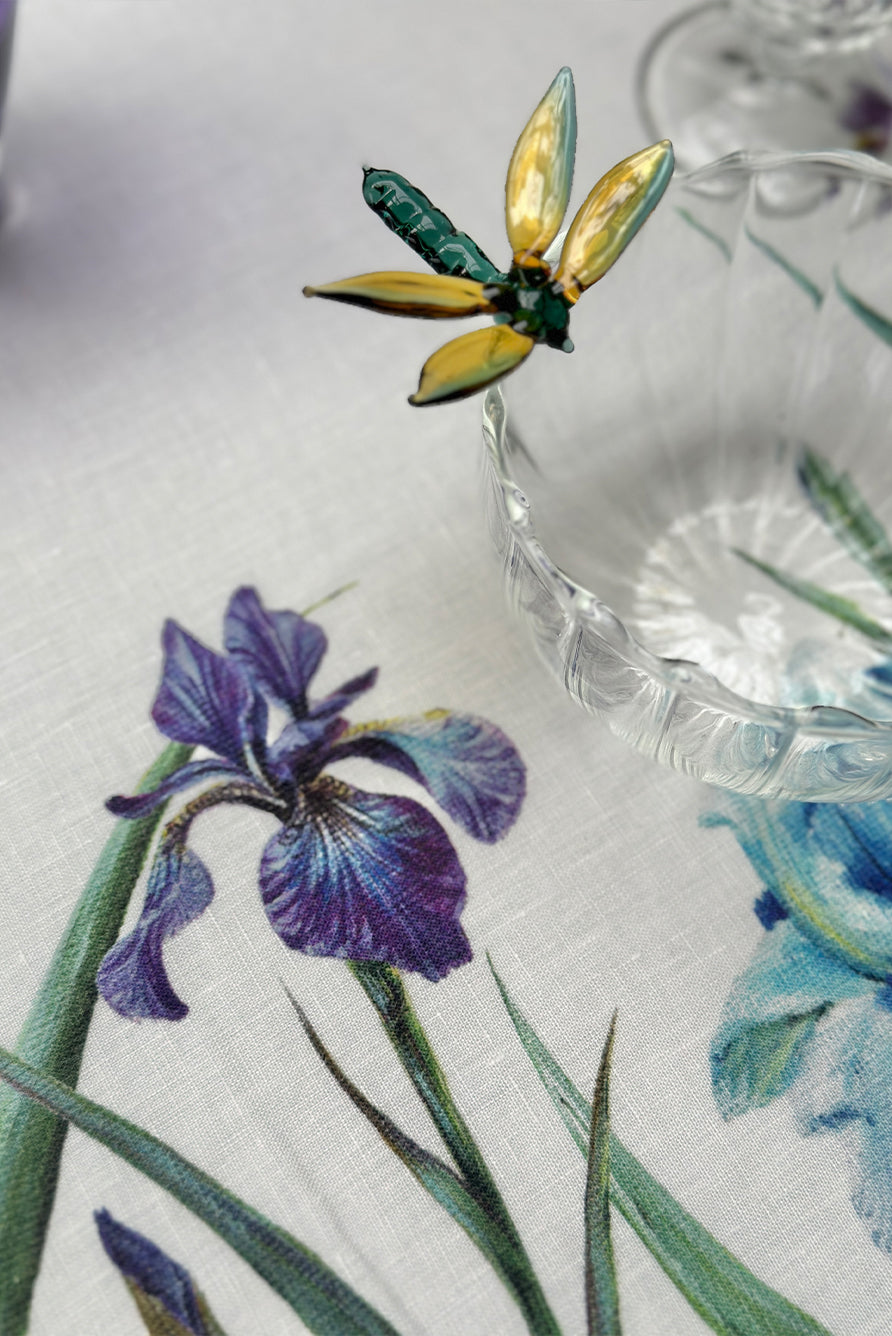 S&B Exclusive Handblown Glass Dragonfly Bowl in Green & Yellow