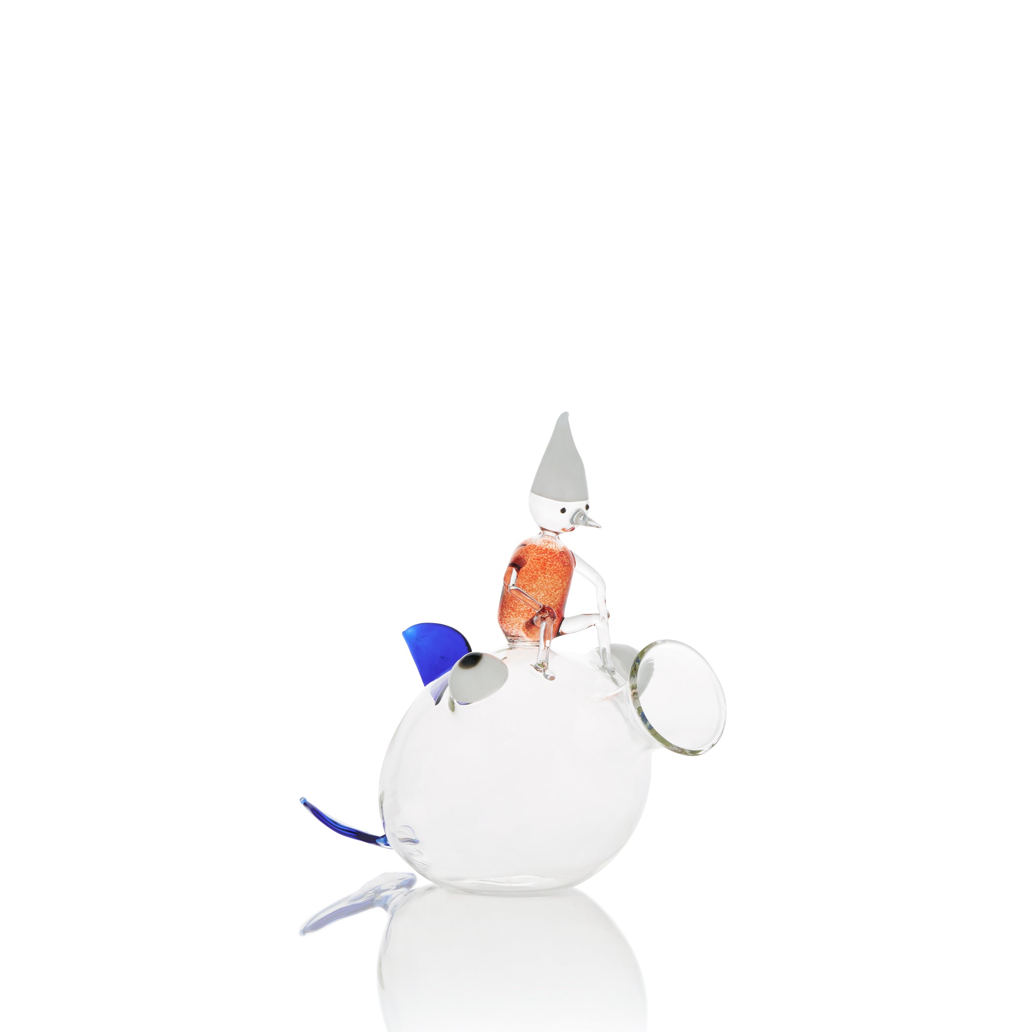 Handblown Glass Pinocchio Decanter, 31 x 26cm