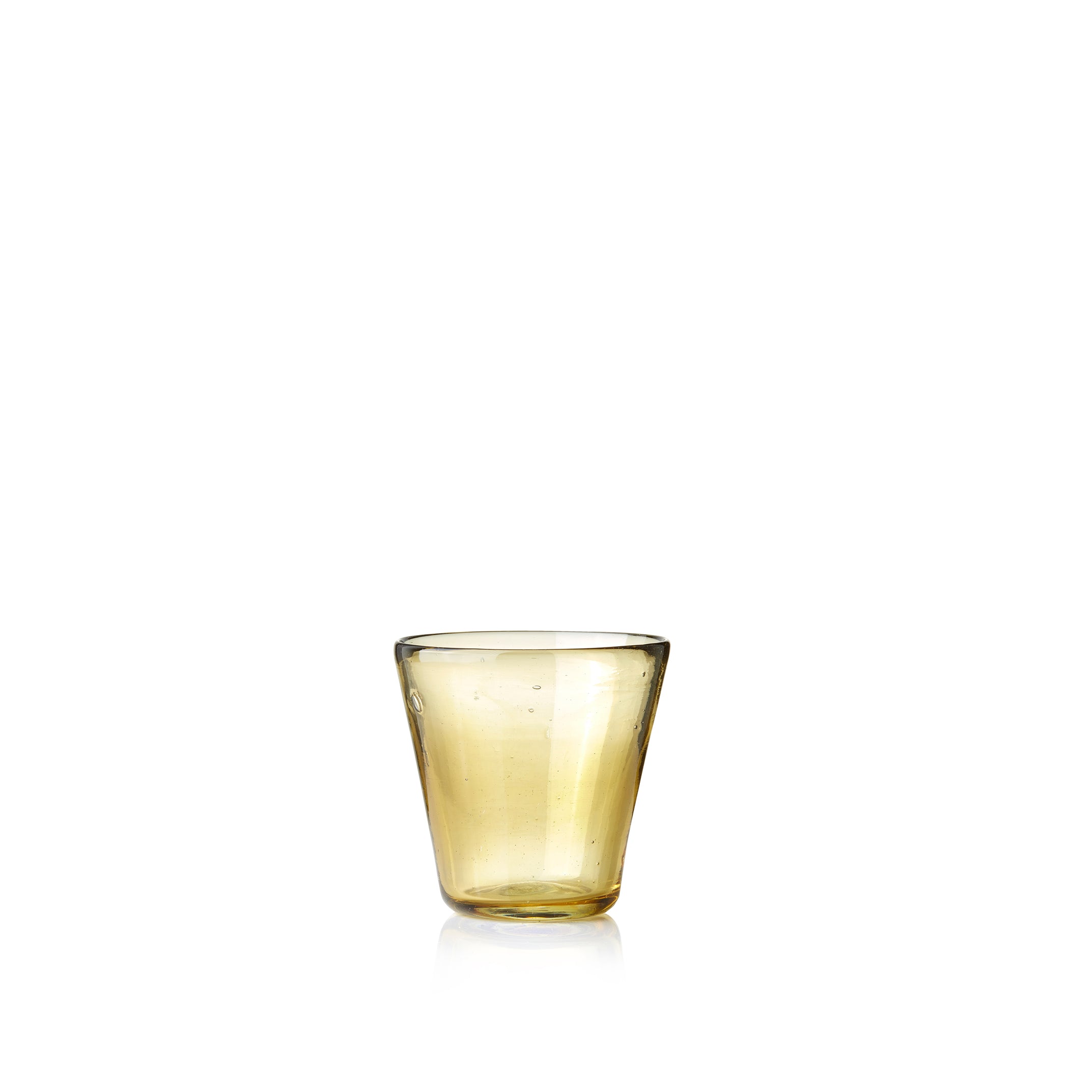 Handblown Recycled Glass Votive in Honey Brown, 40ml