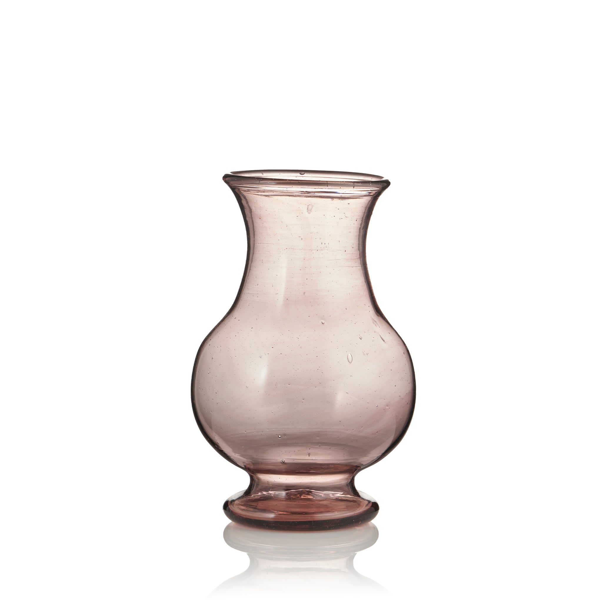 Handblown Glass Pichet Vase in Raspberry Red, 20cm