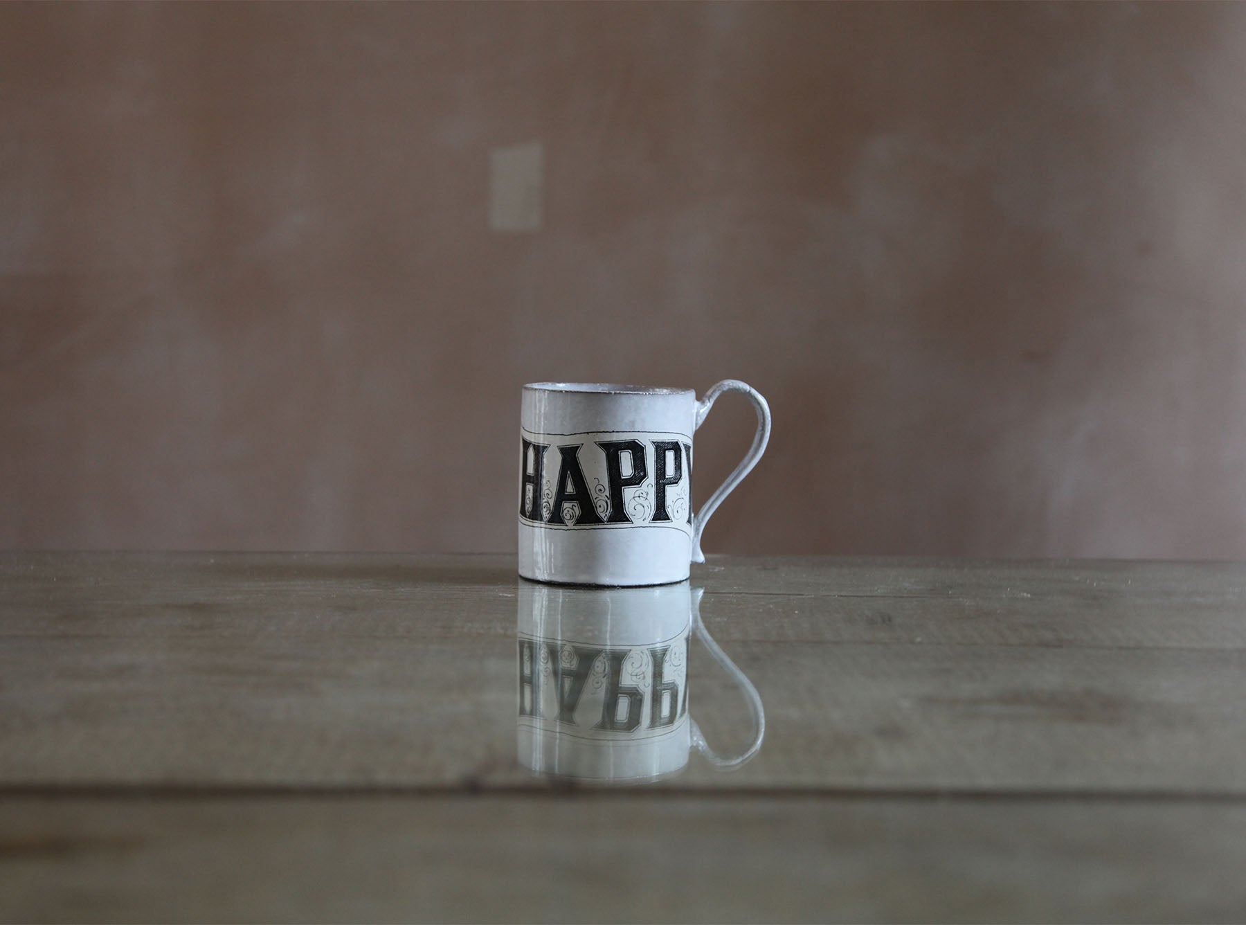 Happy Mug by Astier de Villatte, 10cm