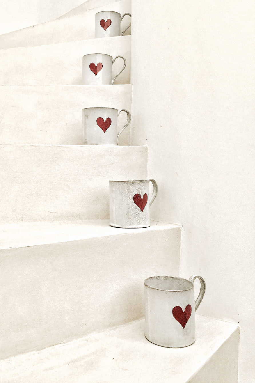 Heart Mug by Astier de Villatte, 10cm