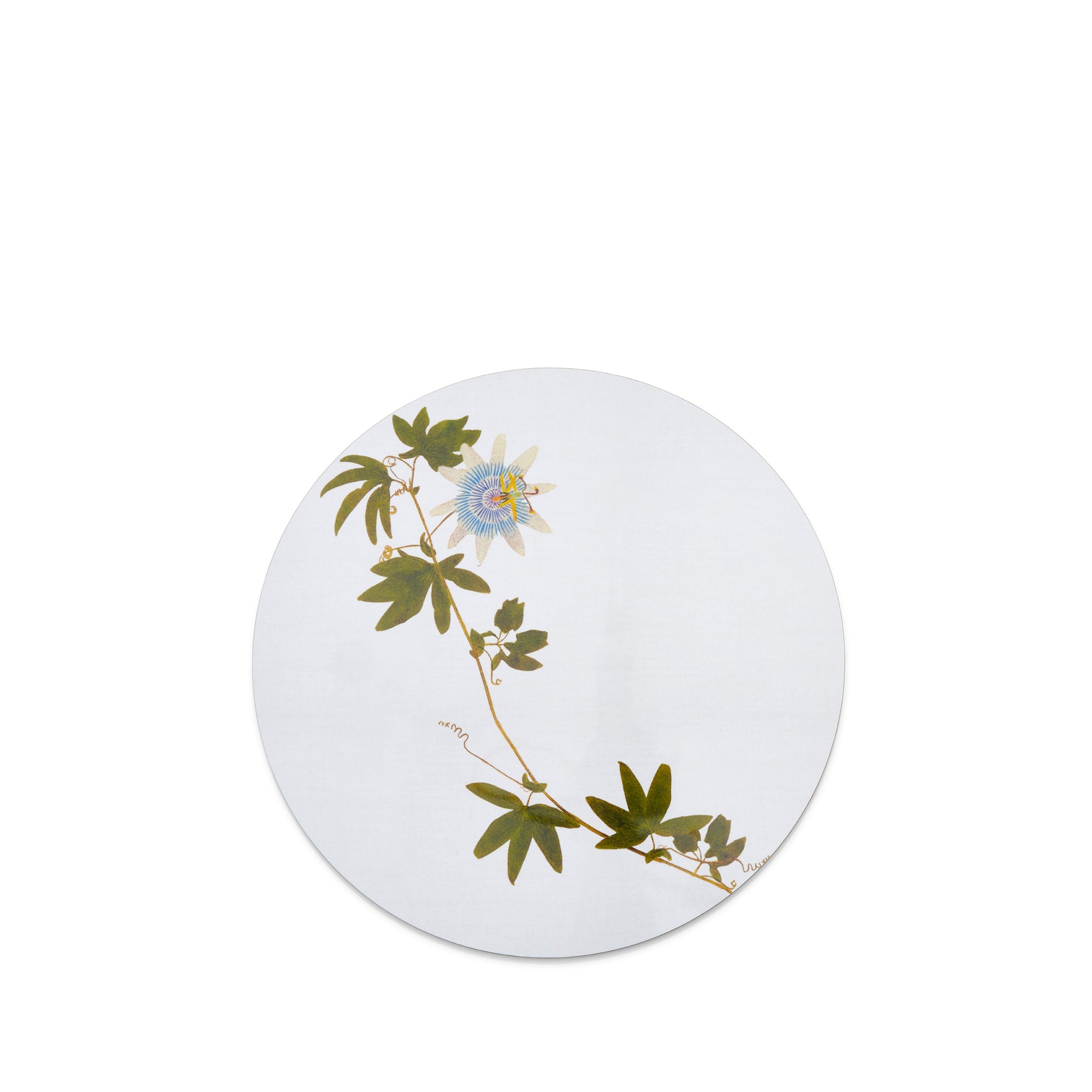 Herbarium Round Cork-backed Placemat in Passiflora, 34cm