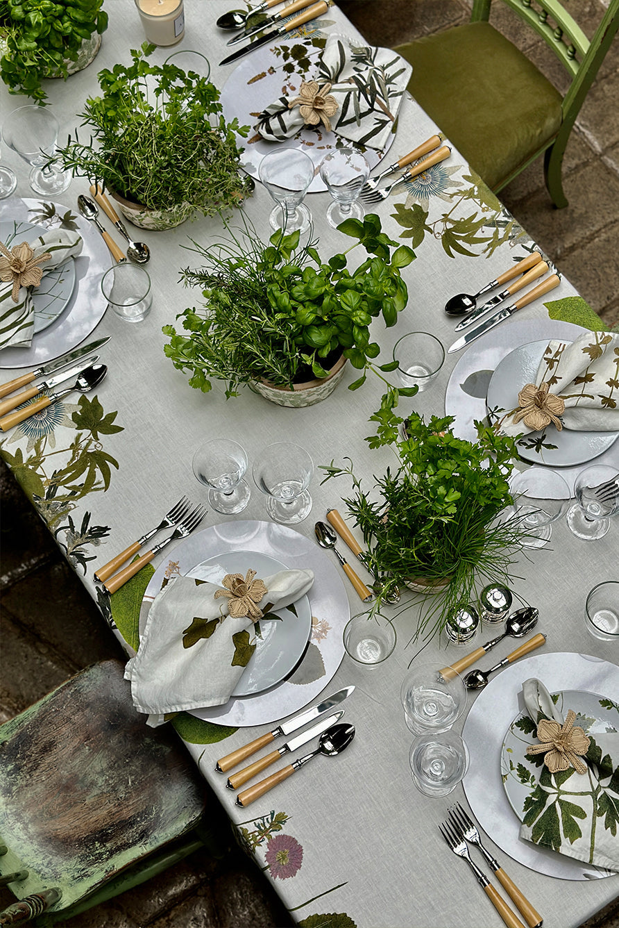 'Herb Garden' Linen Tablecloth