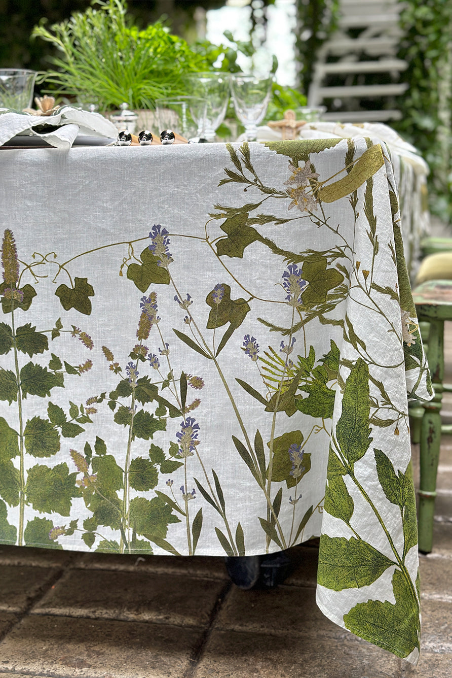'Herb Garden' Linen Tablecloth