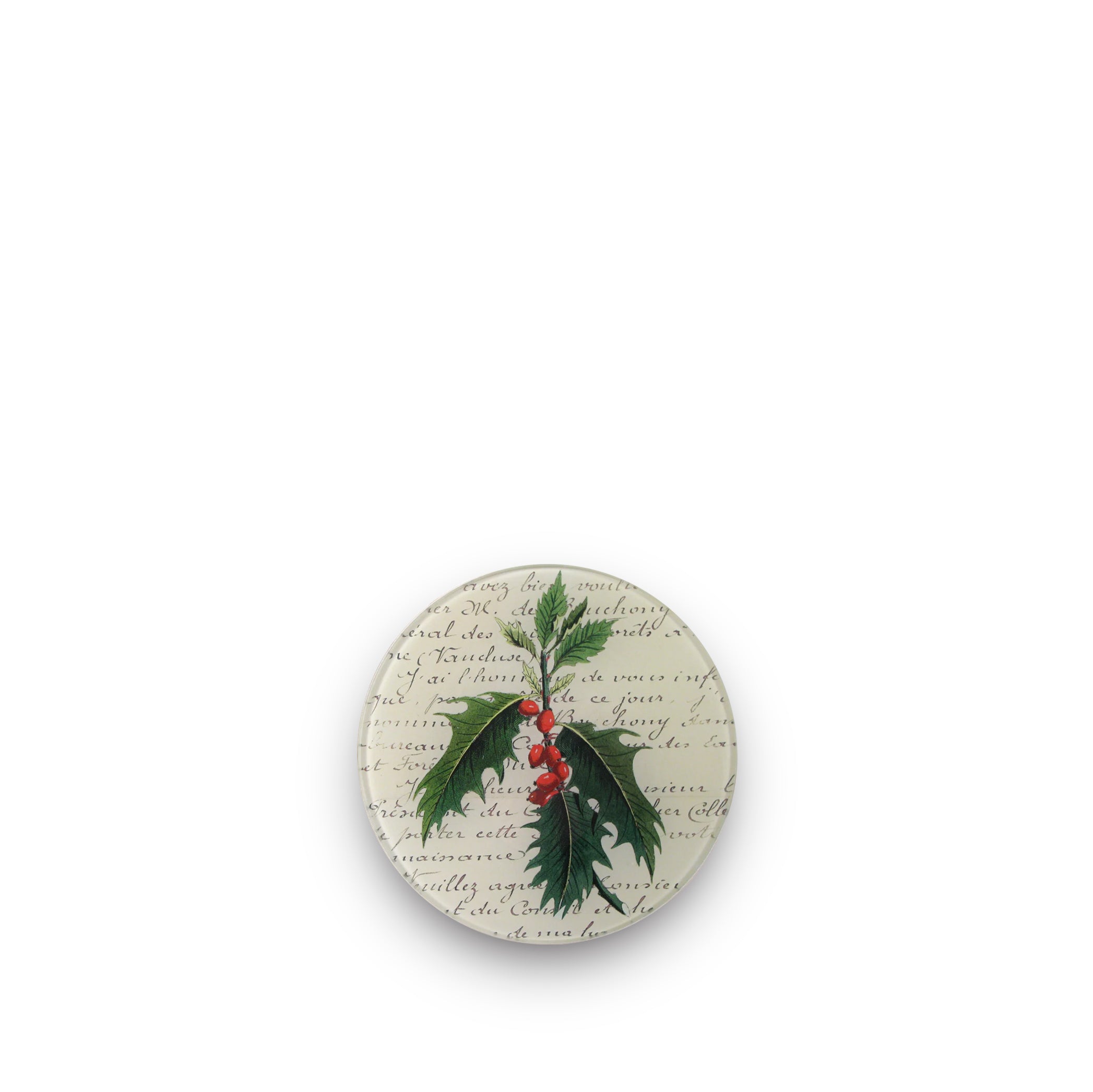 John Derian Holly Round plate, 13cm