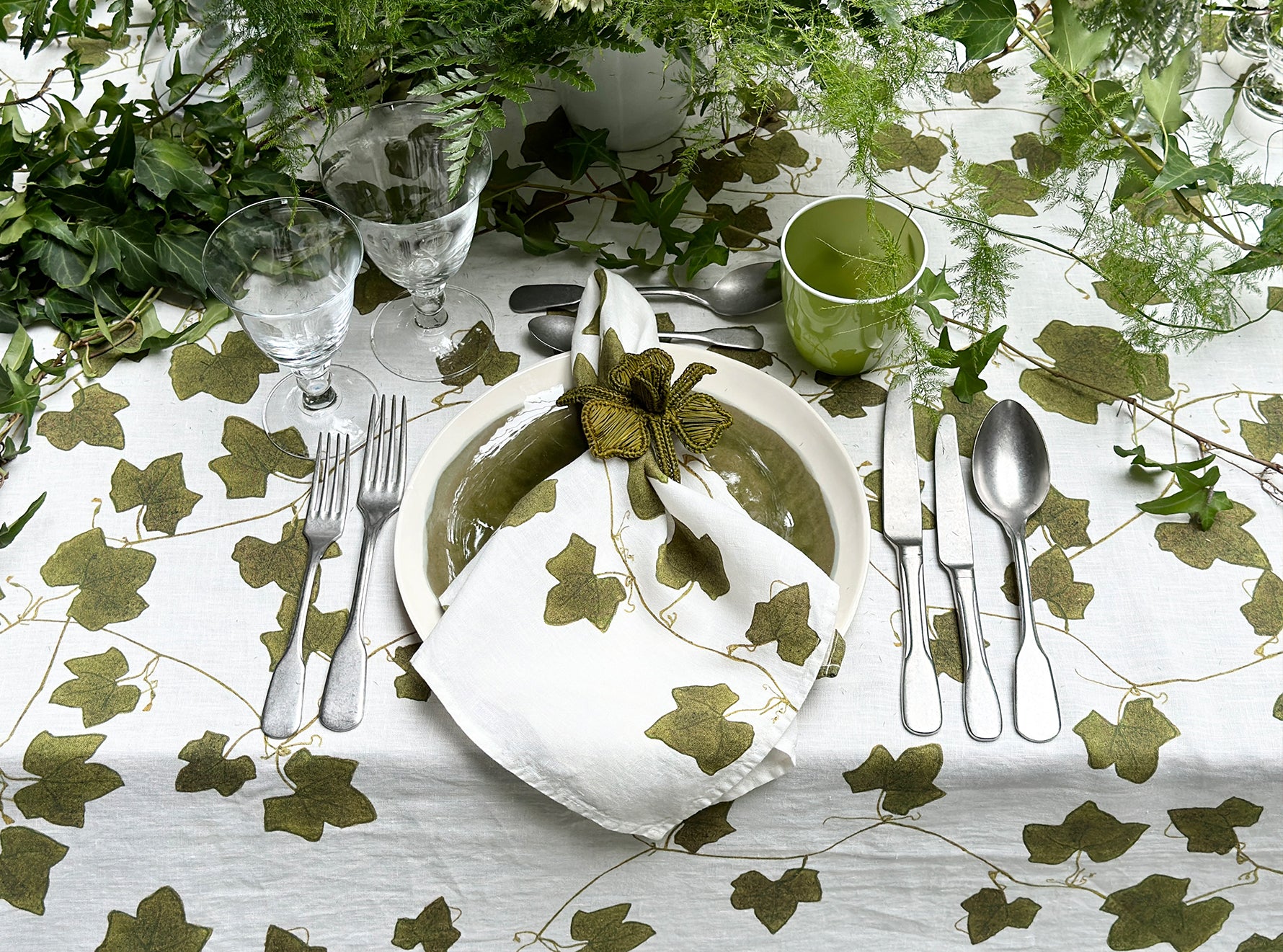 'Ivy' Linen Napkin, 50x50cm