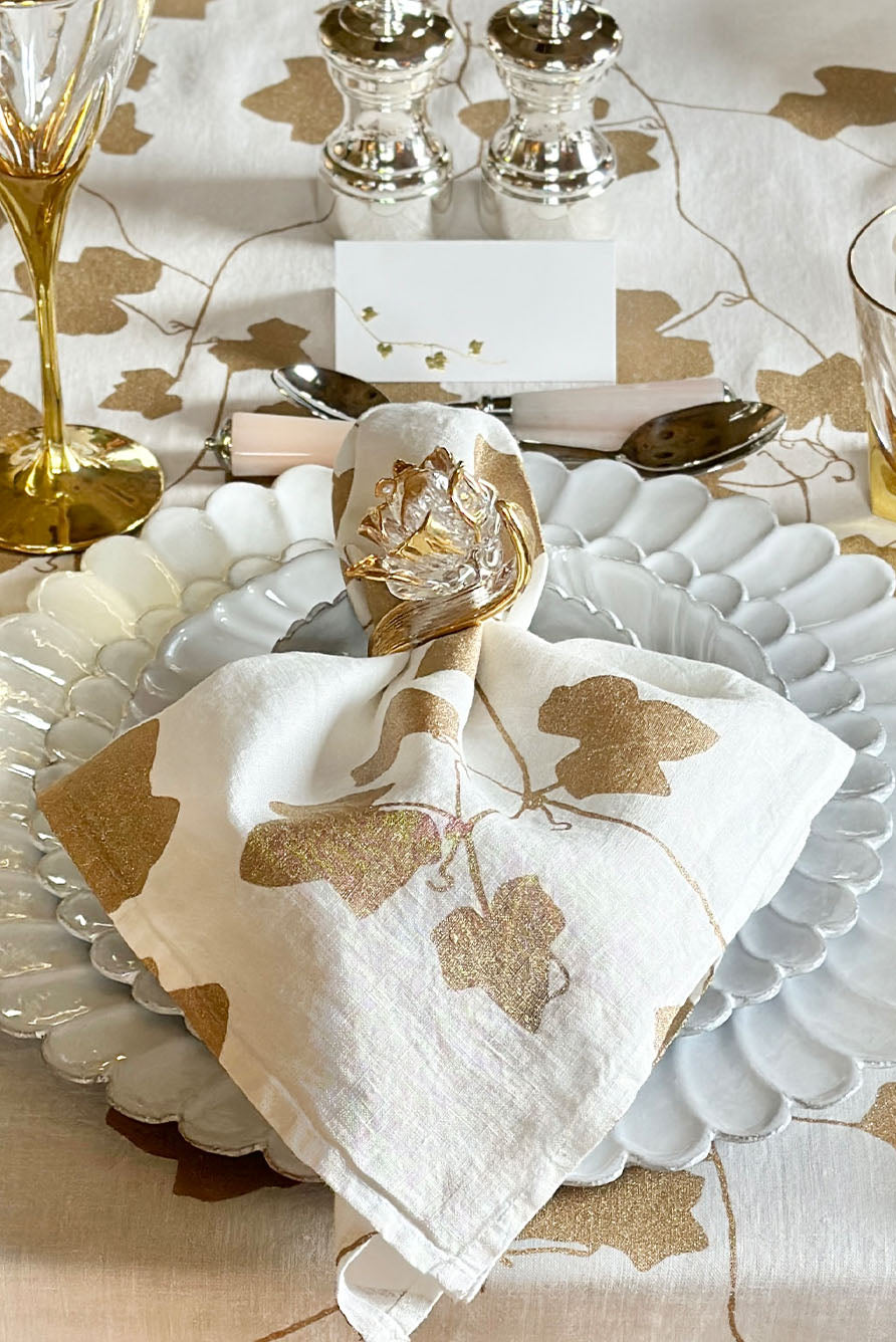 'Ivy' Place Cards in Gold, Set of 12