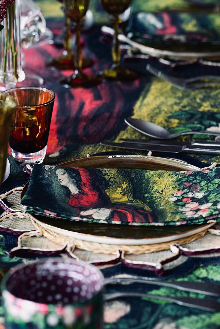 John Derian 'Sleeping Beauty' Oblong Tray, 15 x 30cm