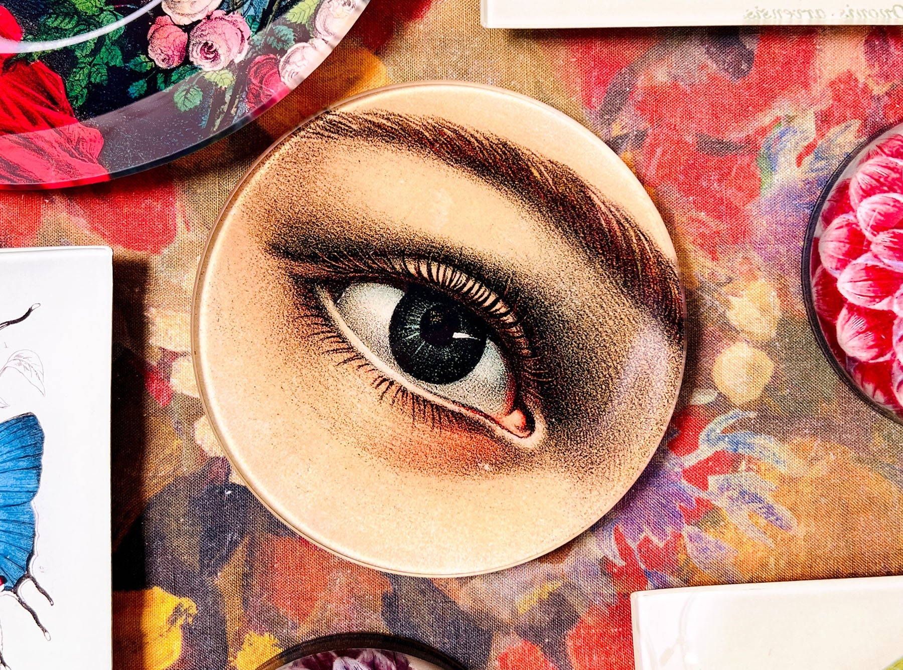 John Derian 'Eye (Right)' Round Plate, 13cm