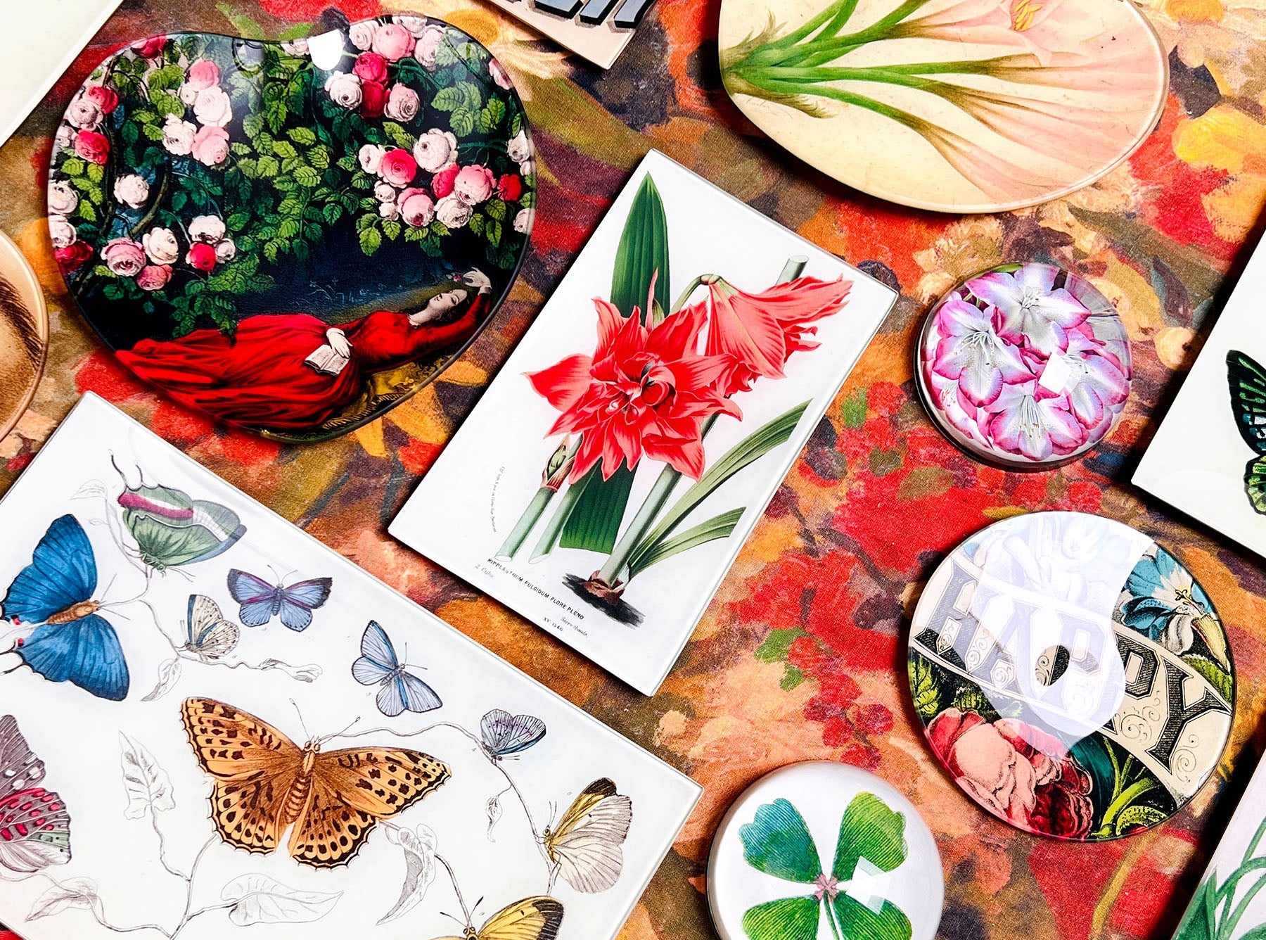 John Derian 'The Vase of Flowers II' Rectangular Tray, 28 x 35.5cm