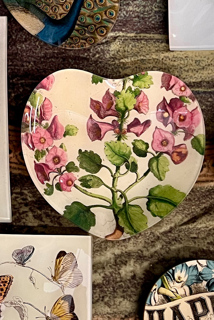 John Derian 'Melissa Laevis Molucana' Heart Dish, 20cm
