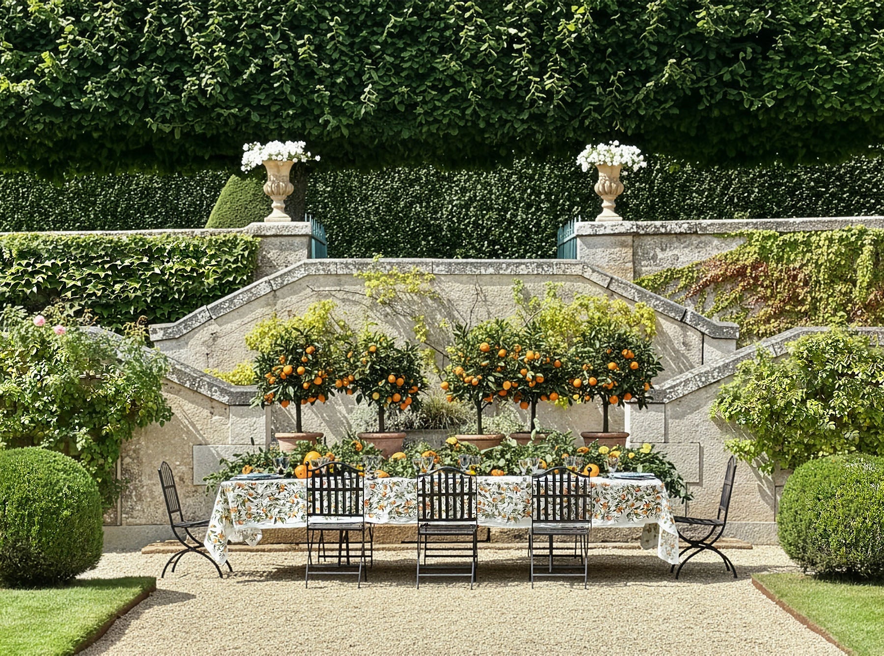'L'Orangerie' Linen Tablecloth