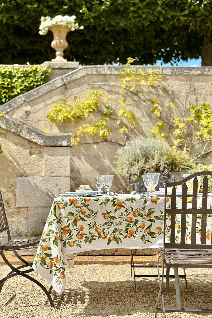 'L'Orangerie' Linen Tablecloth