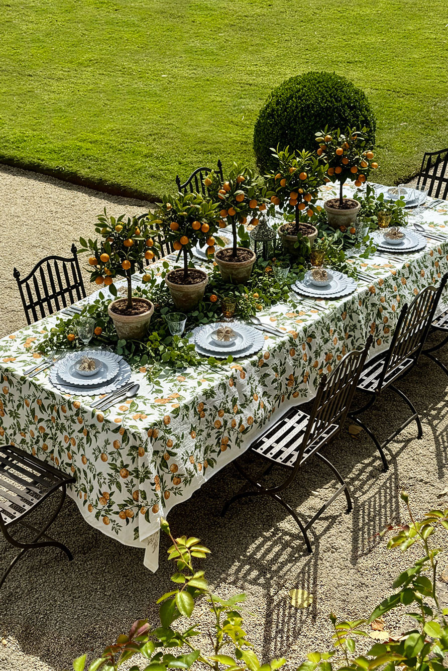 'L'Orangerie' Linen Tablecloth