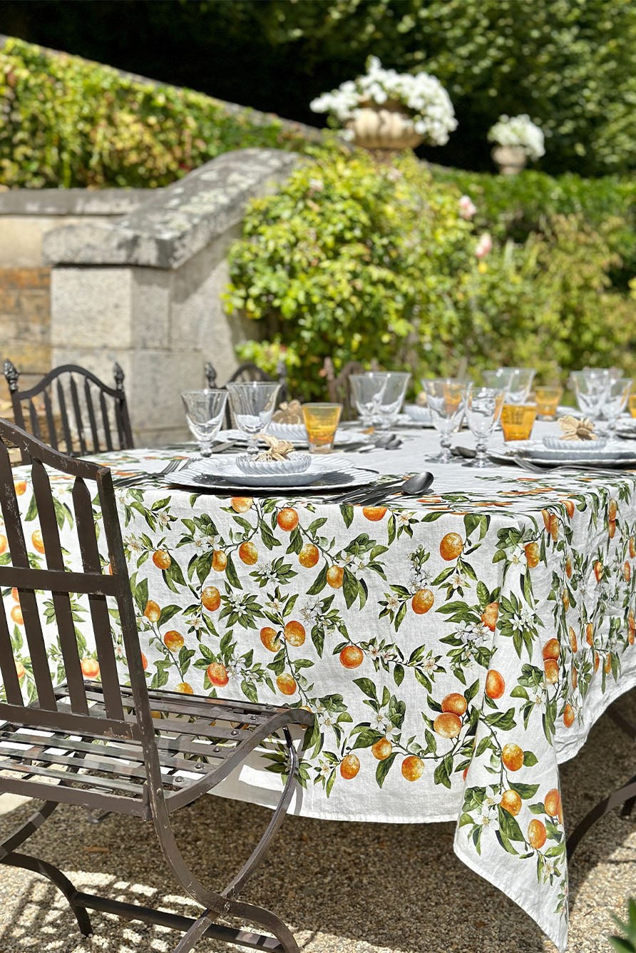 'L'Orangerie' Linen Tablecloth