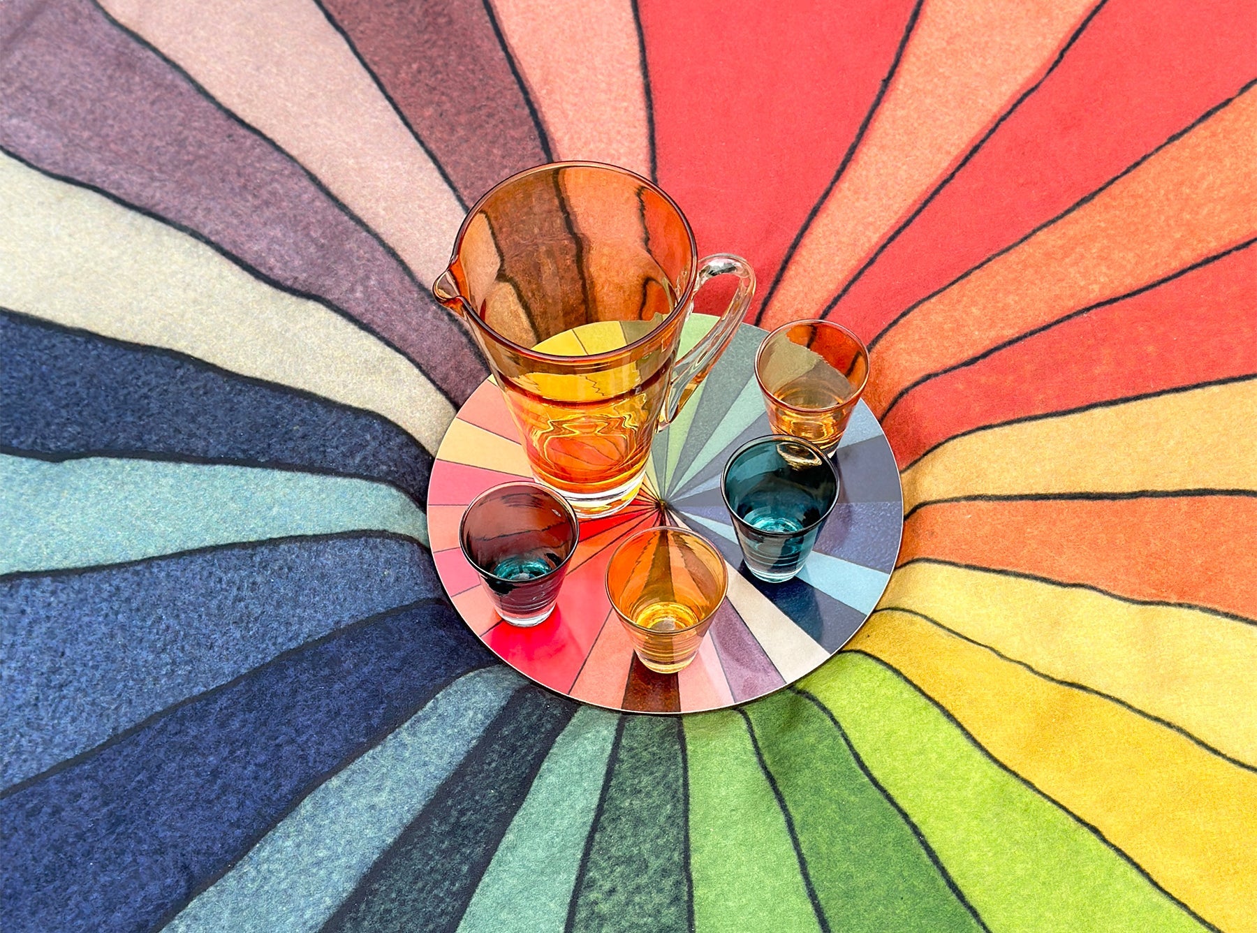 Handblown Glass 'Clair' Ice Bucket in Tangerine