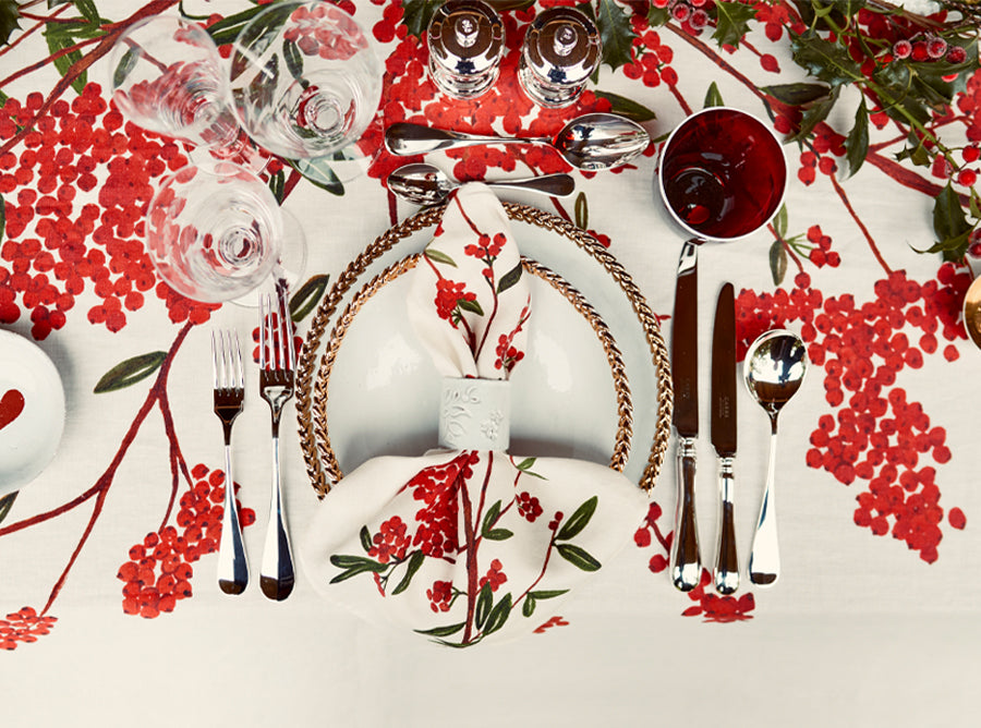 'Les Airelles' Linen Tablecloth