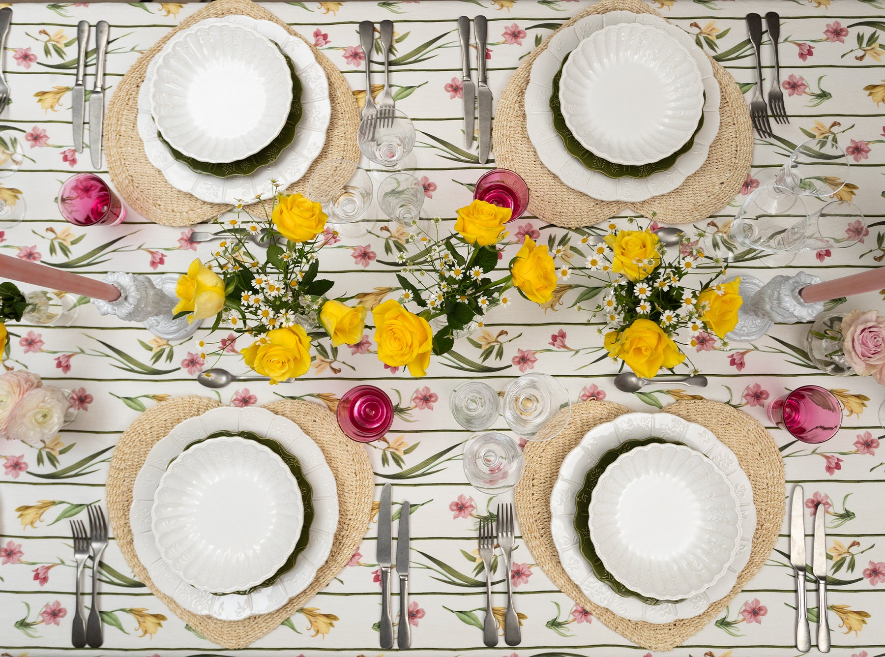 'Gladioli' Linen Tablecloth