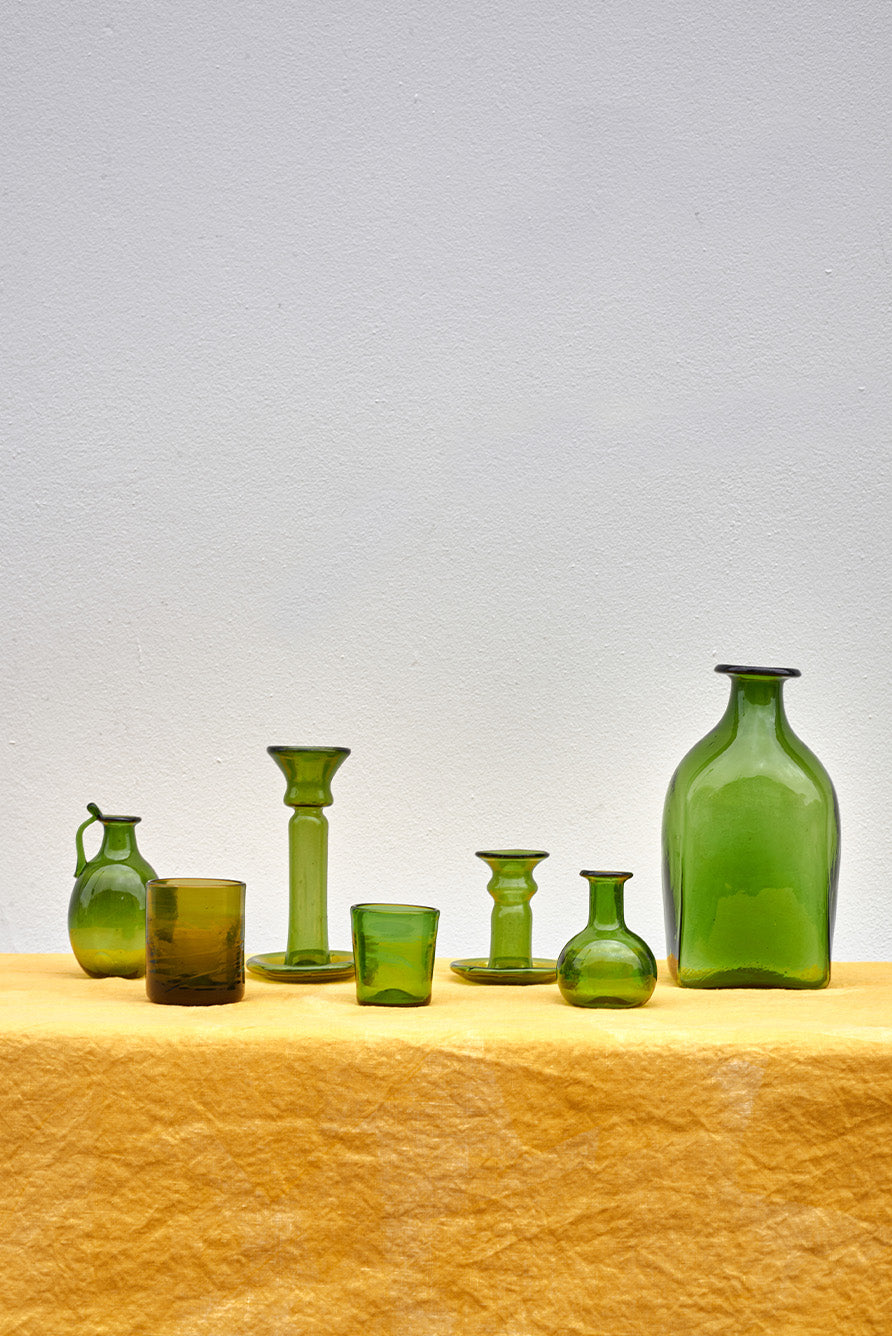 Handblown Glass Pichet Vase in Clear, 20cm