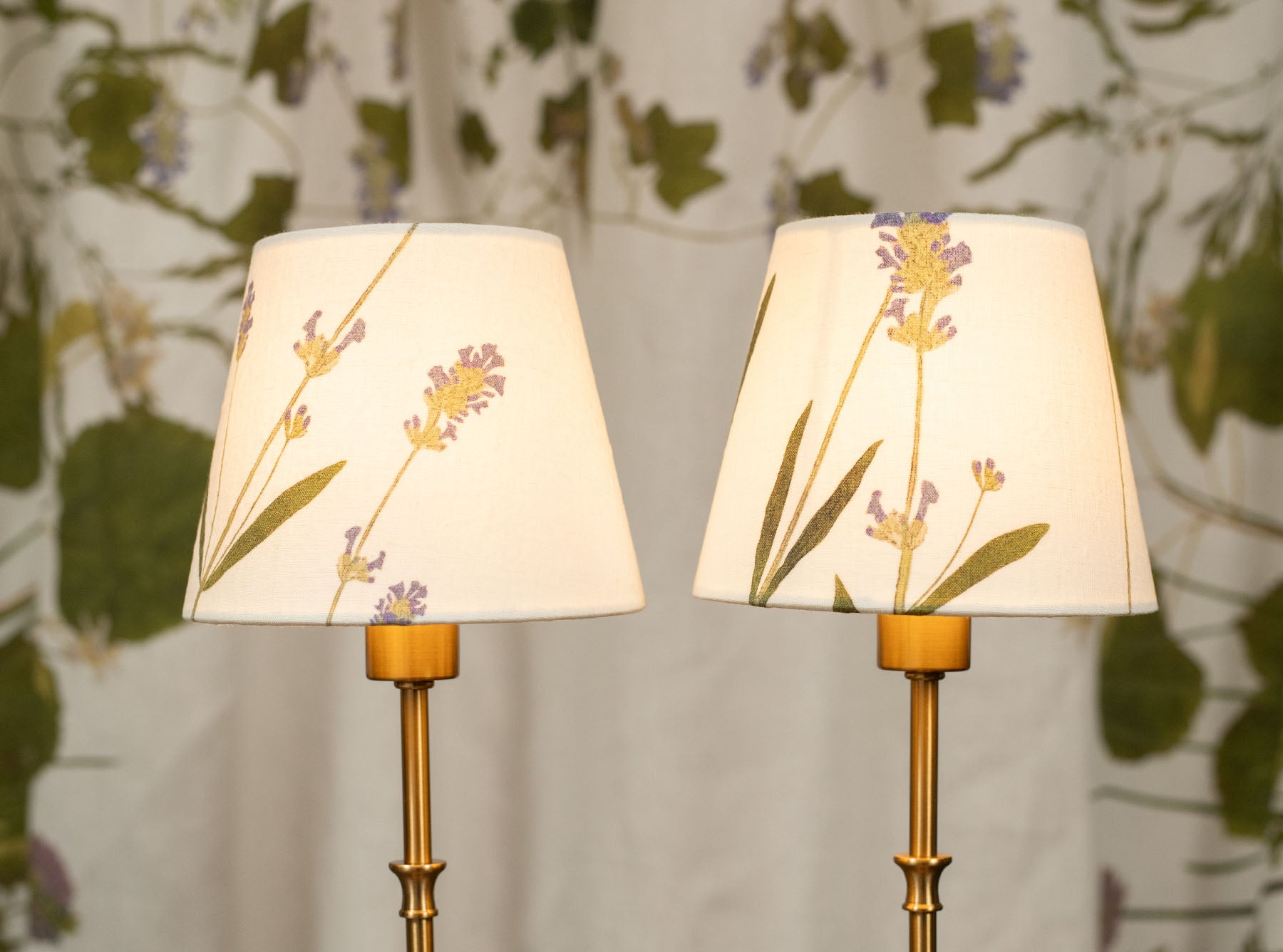 Set of 2 'Lavender' French Drum Lampshade, 13cm
