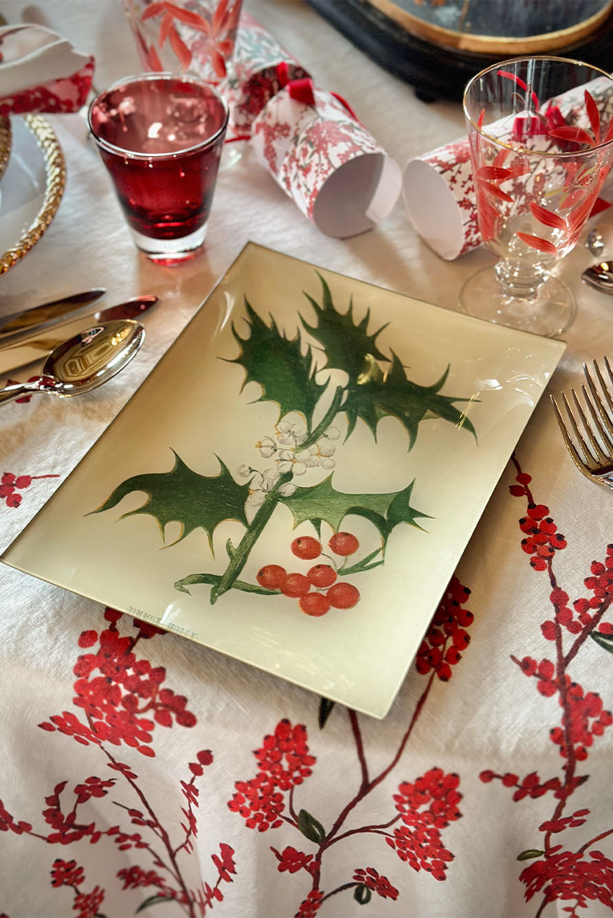 Les Airelles Round Linen Tablecloth, 260cm