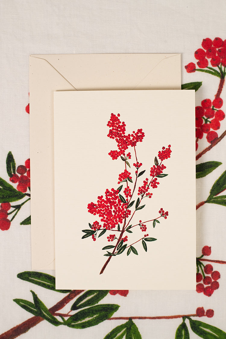 'Les Airelles' Greeting Card, 15cm x 10cm (A6)