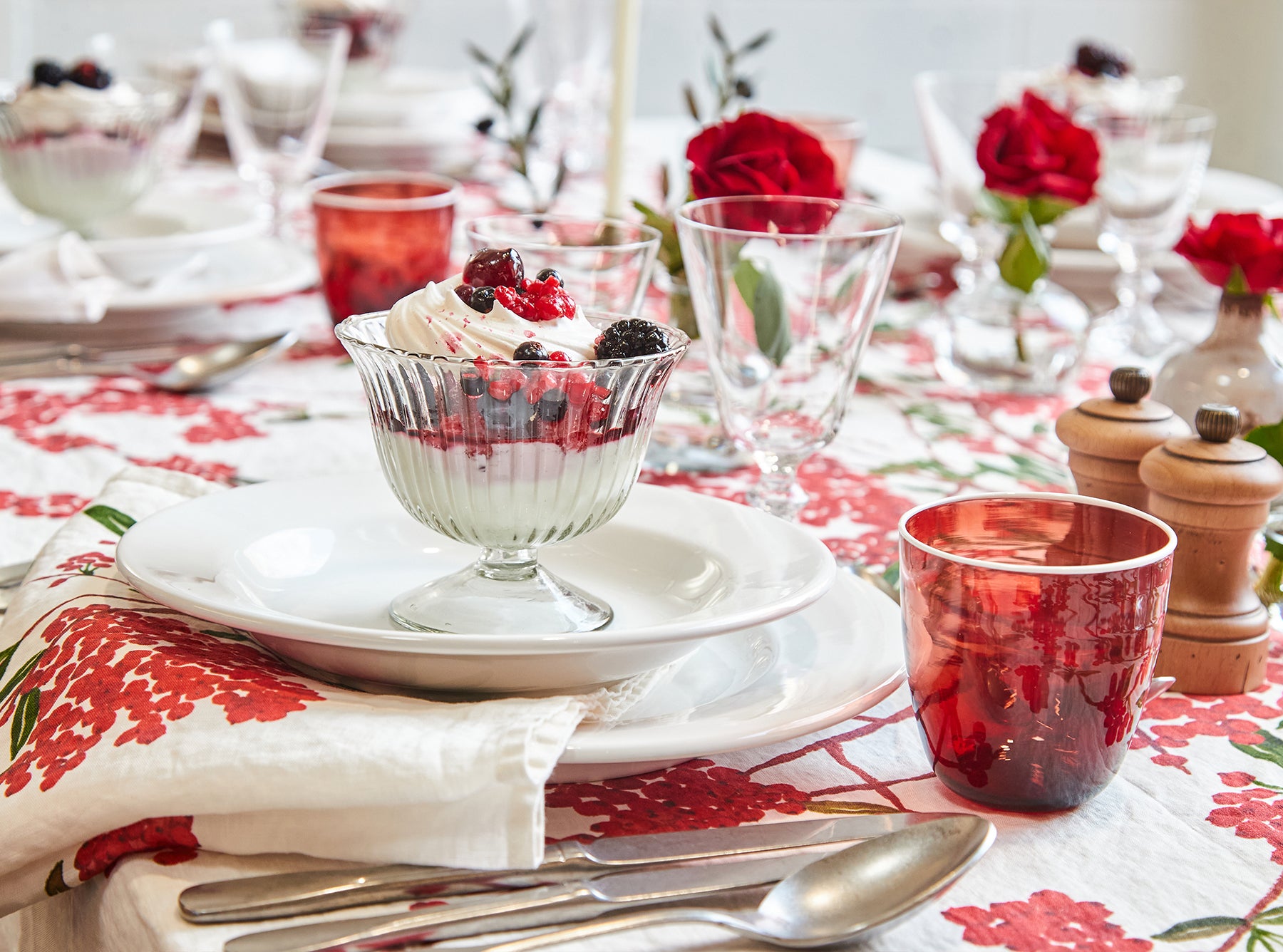 Handblown Bumba Glass Tumbler in Claret Red, 30cl