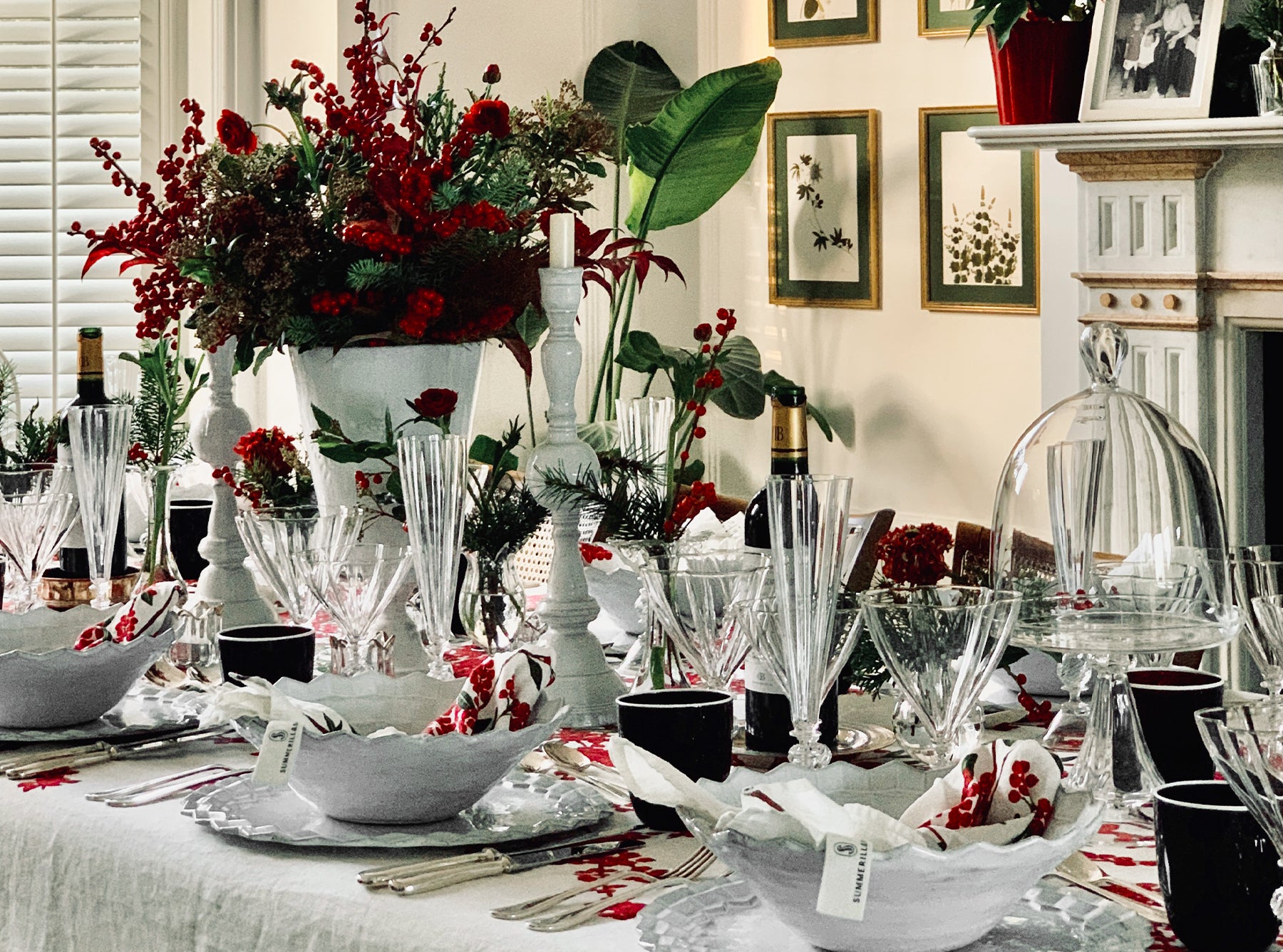 'Les Airelles' Linen Tablecloth