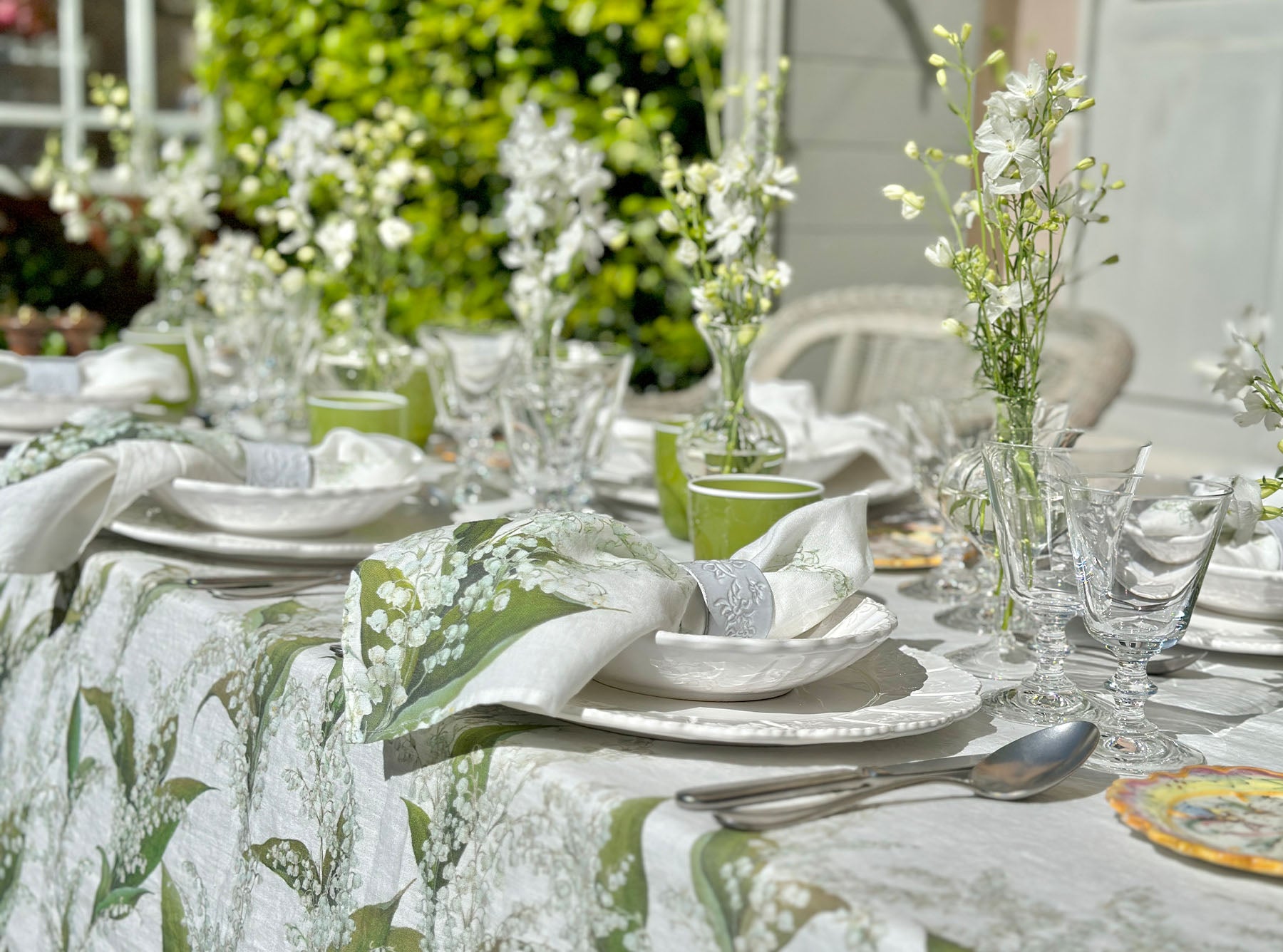 Lily of the Valley 'Muguet' Linen Napkin, 50x50cm