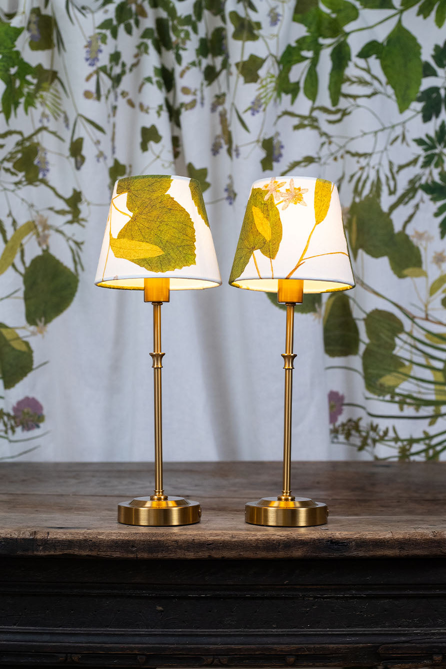 Set of 2 'Limetree' French Drum Lampshade, 13cm