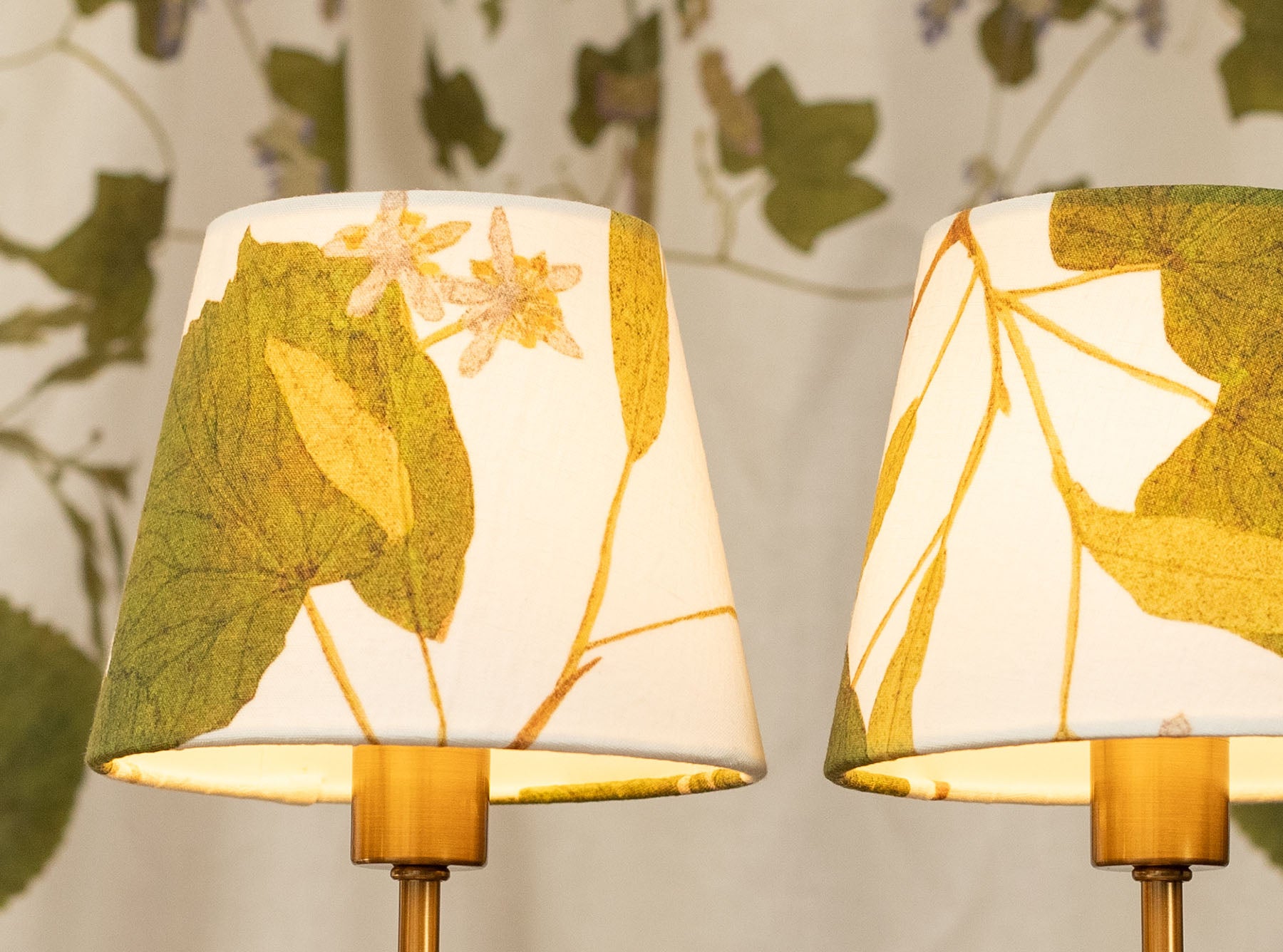 Set of 2 'Limetree' French Drum Lampshade, 13cm
