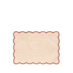 'Lola' Placemat with Scalloped Edge in Pink, 35 x 50cm
