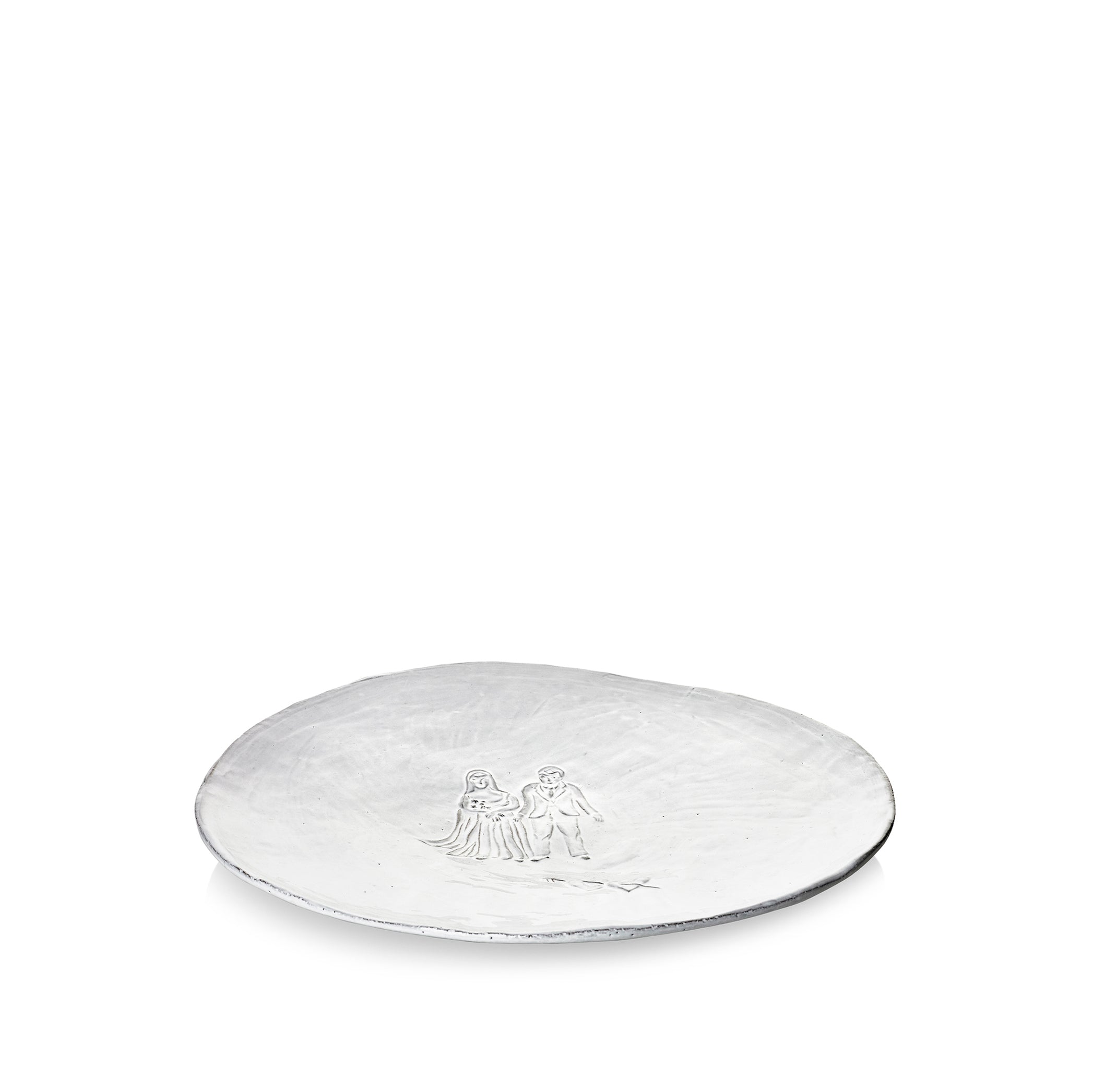 Mariés Wedding Platter by Astier de Villatte, 35.5cm