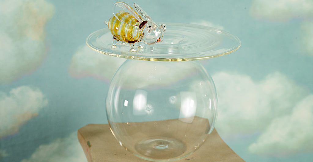 Handblown Glass Cork Are Bird Decanter, 36cm