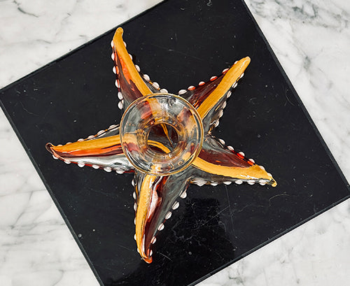 Handblown Glass Starfish Decanter, 24cm