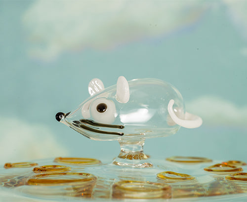 Handblown Glass Bee Vase, 17cm