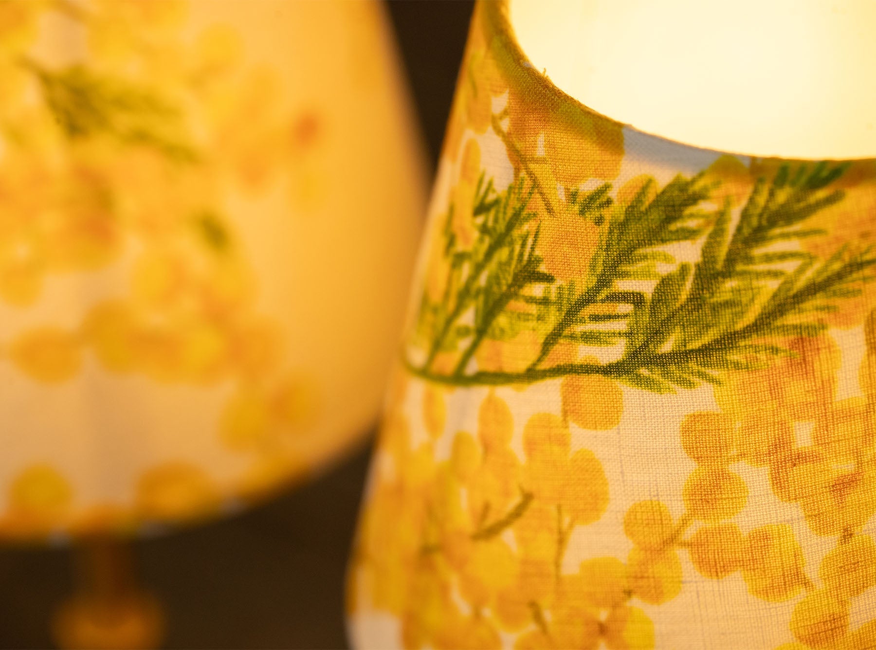 'Mimosa' Linen French Drum Lampshade, 13cm